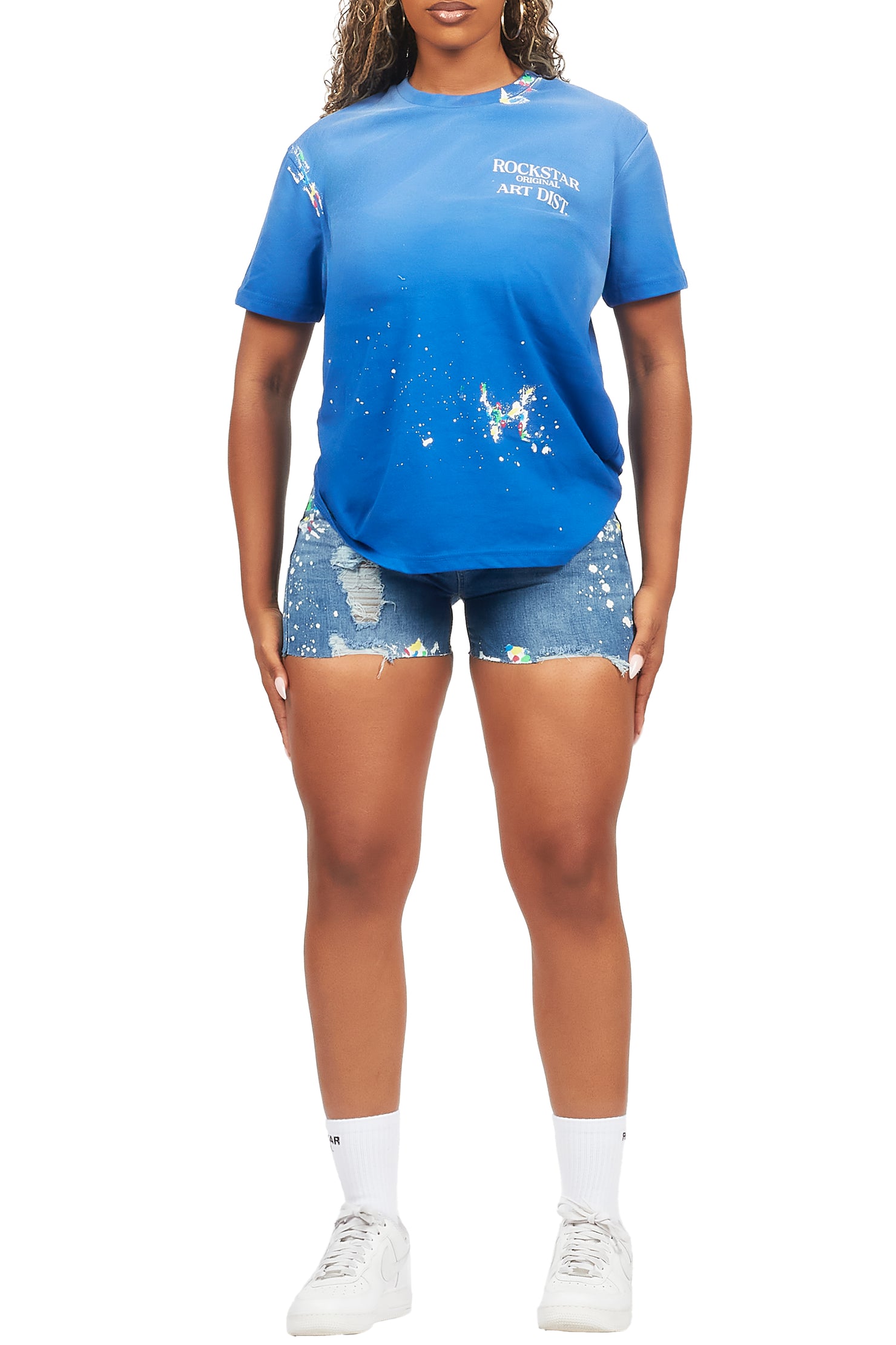 Aisha Blue Denim Short Set