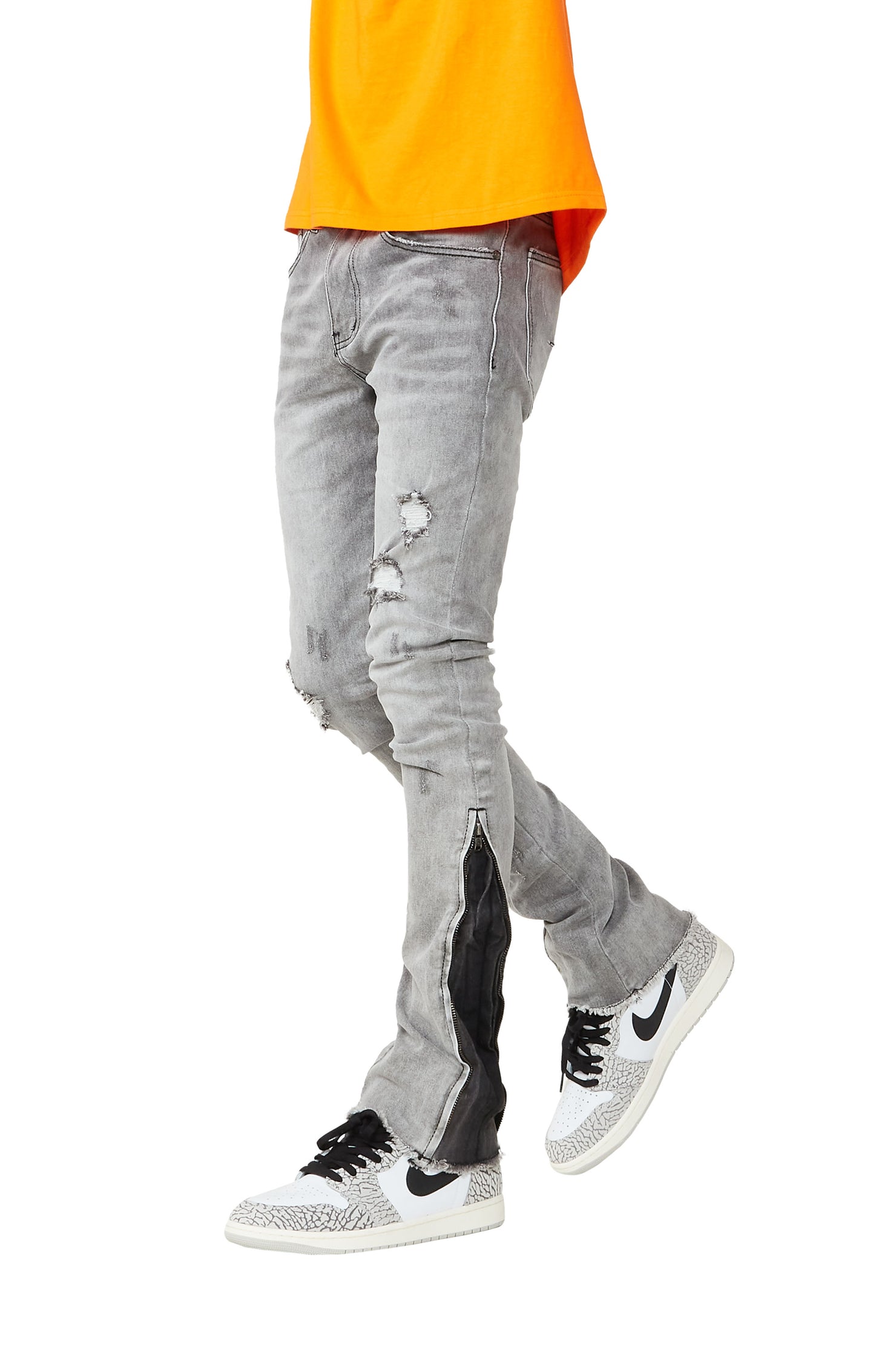 Quico Grey Stacked Flare Jean