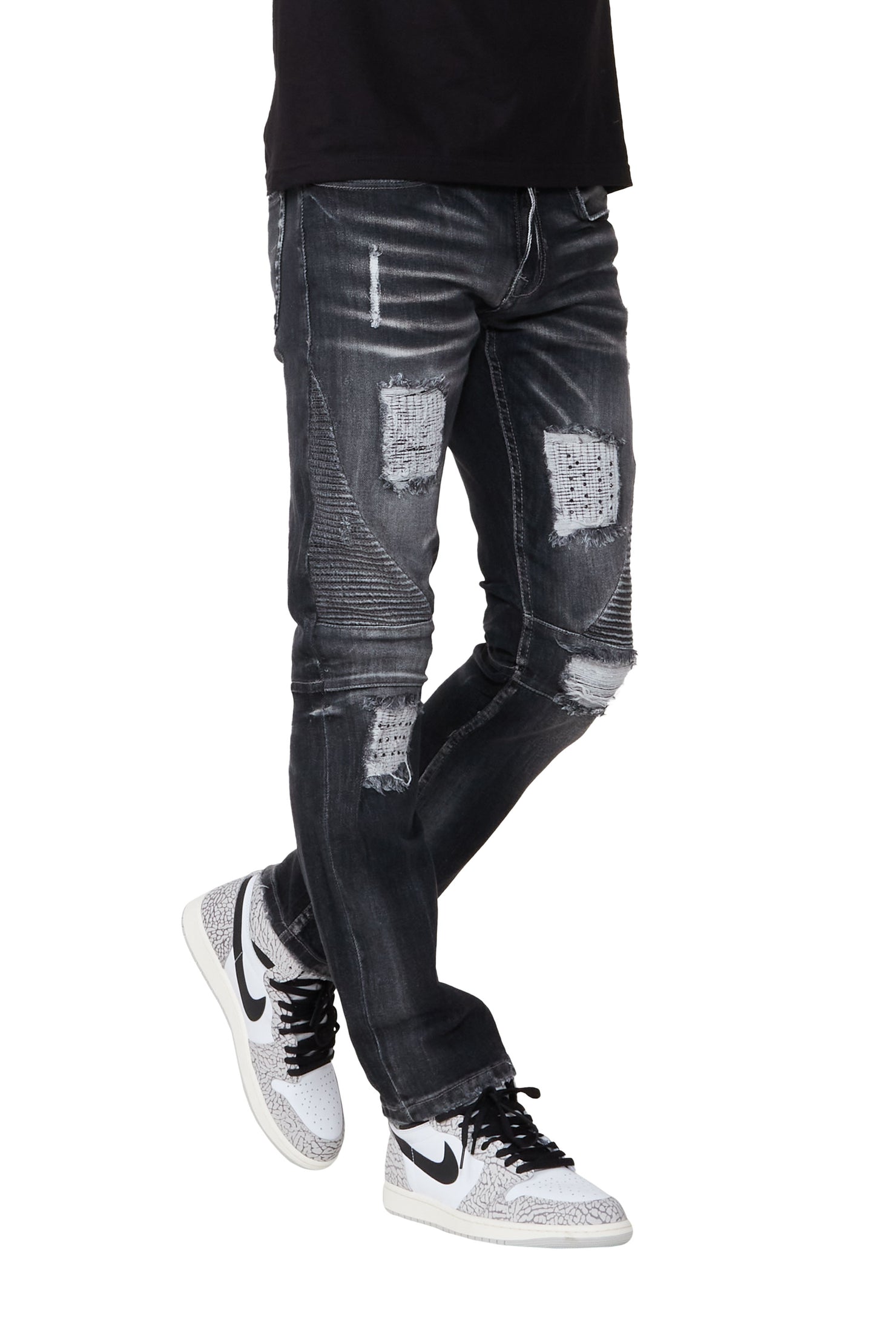 Theodore Grey Biker Slim Fit Jean
