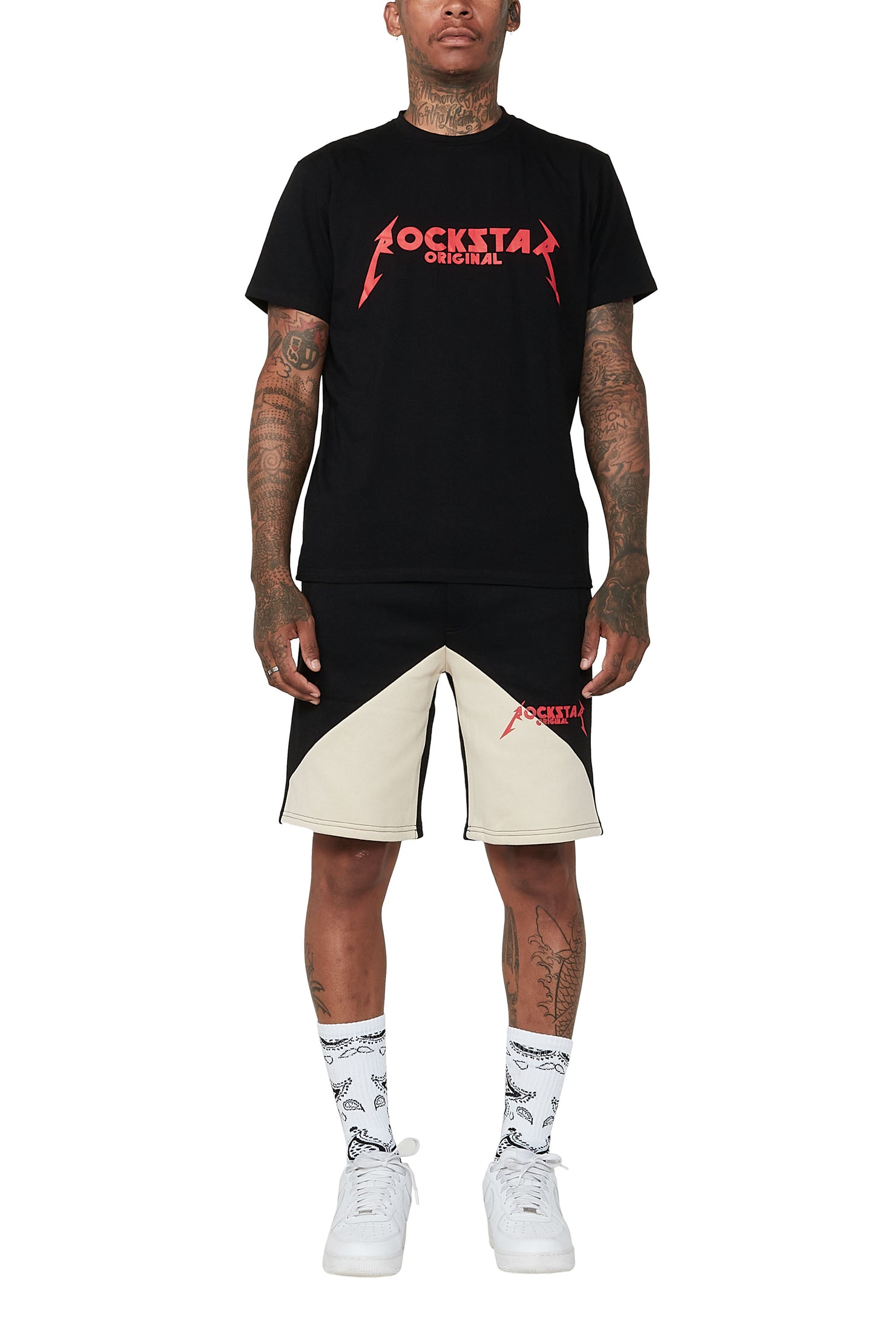 Scottie Black/Beige Short Set