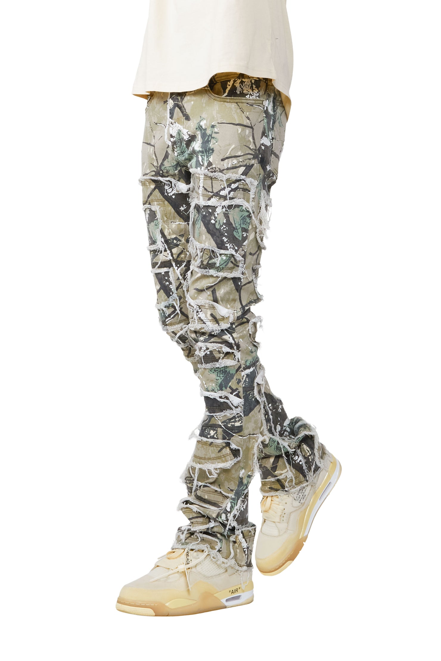 Shake Tree Camo Stacked Flare Jean