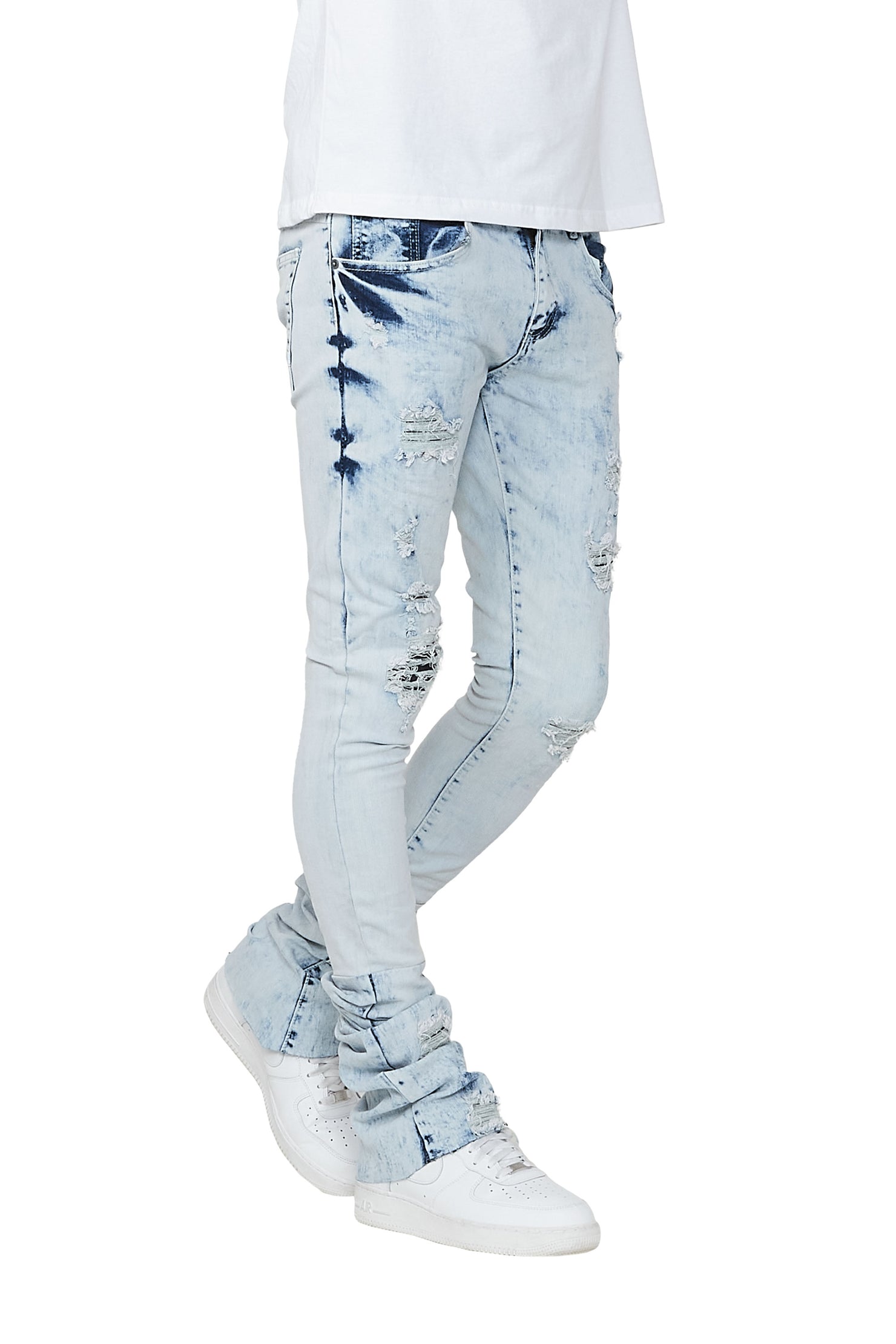 Edmar Ice Blue Super Stacked Flare Jean