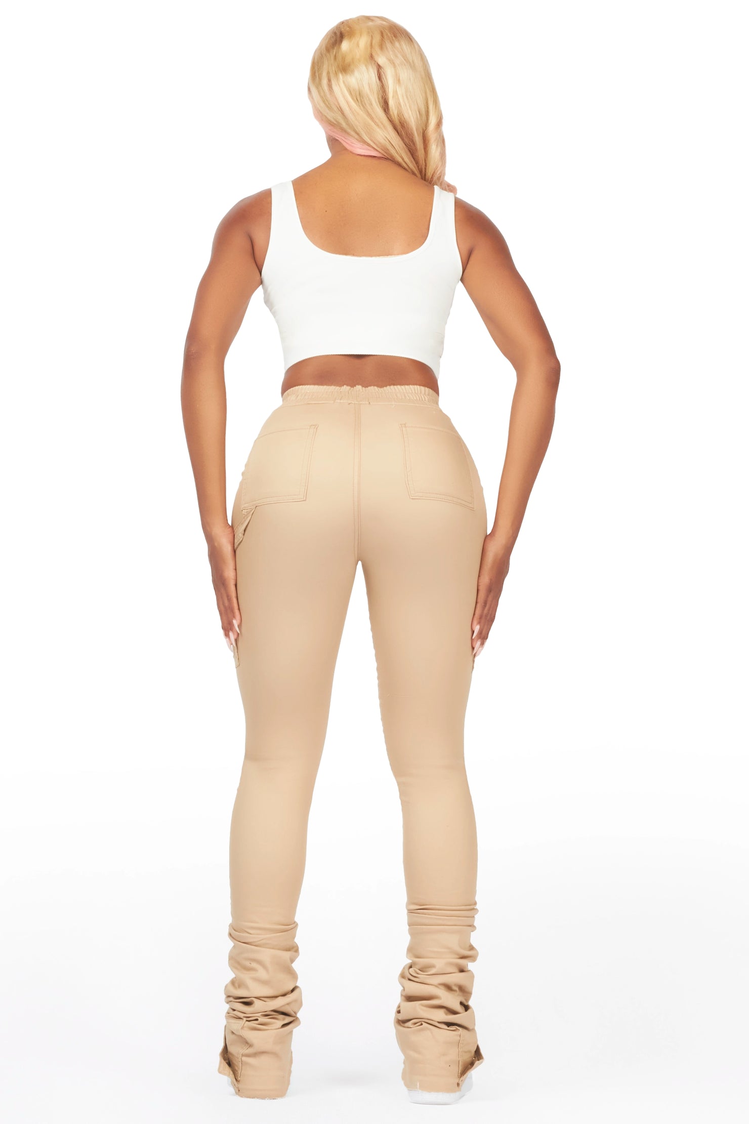 Kassandra Tan Cargo Super Stacked Jean