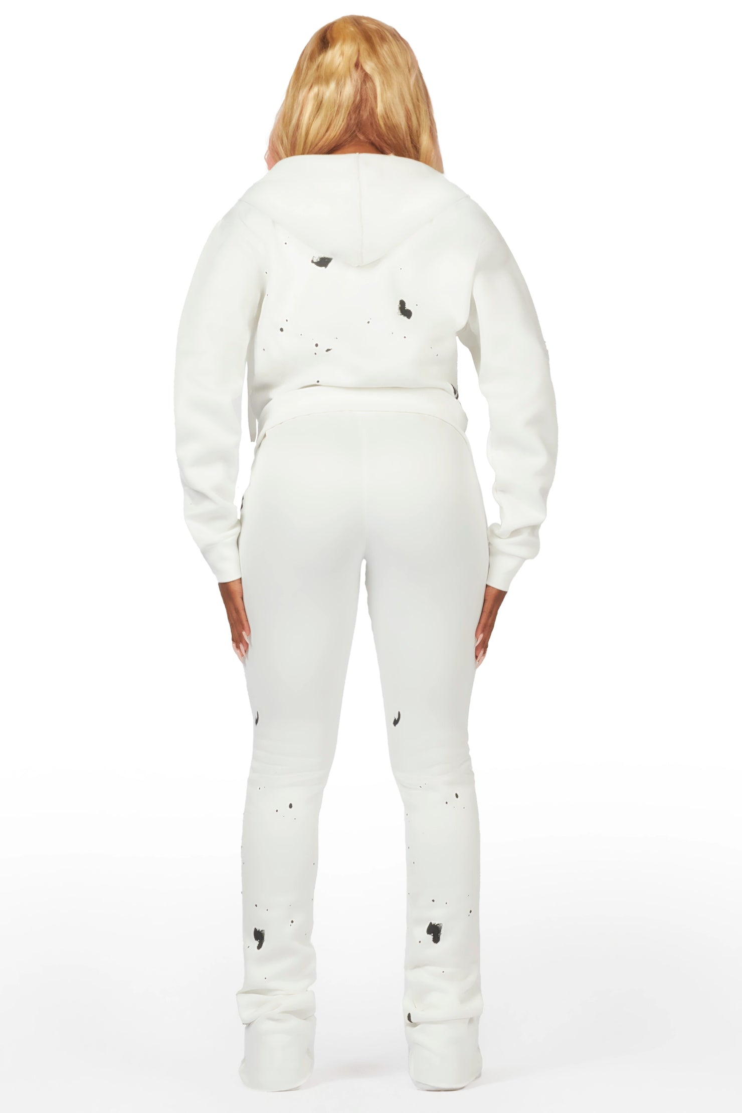 Halloway White Zip Up Super Stacked Trackset