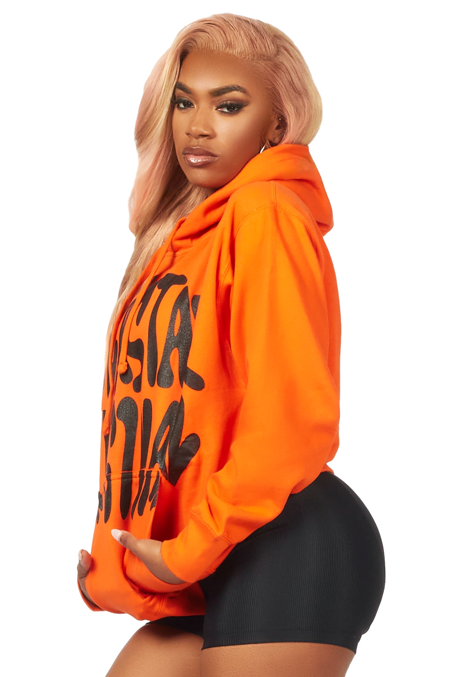 Maynor Orange Oversized Hoodie