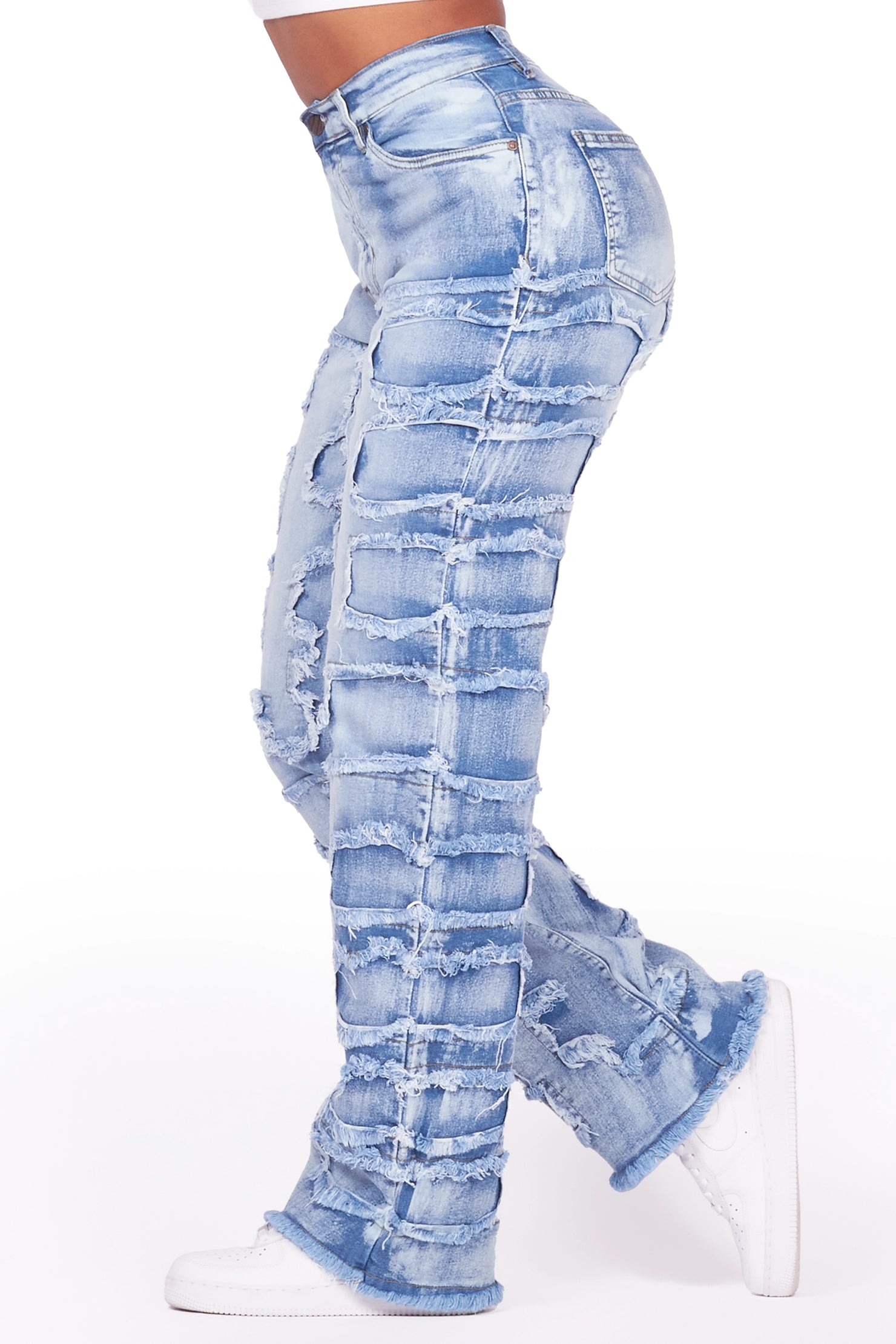 Jhourney Light Wash Baggy Stacked Jean