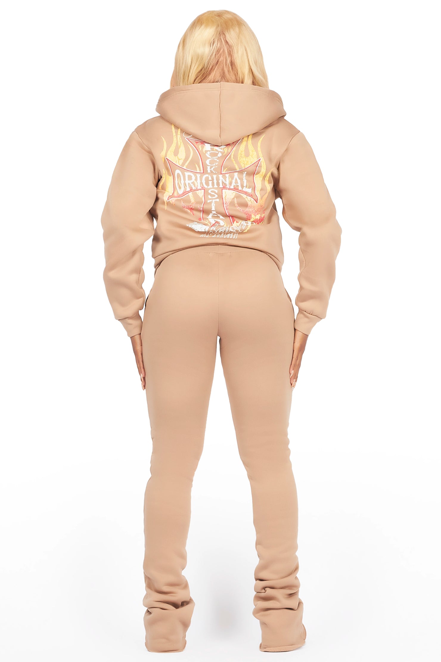 Inferna Tan Zip Up Super Stacked Trackset