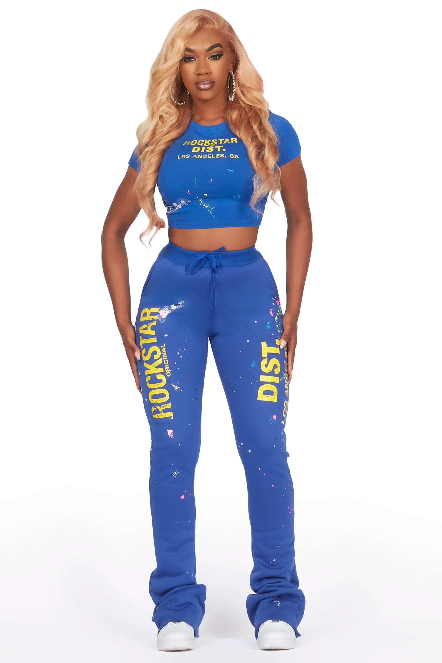 Tiyane Royal Blue T-Shirt Super Stacked Trackset