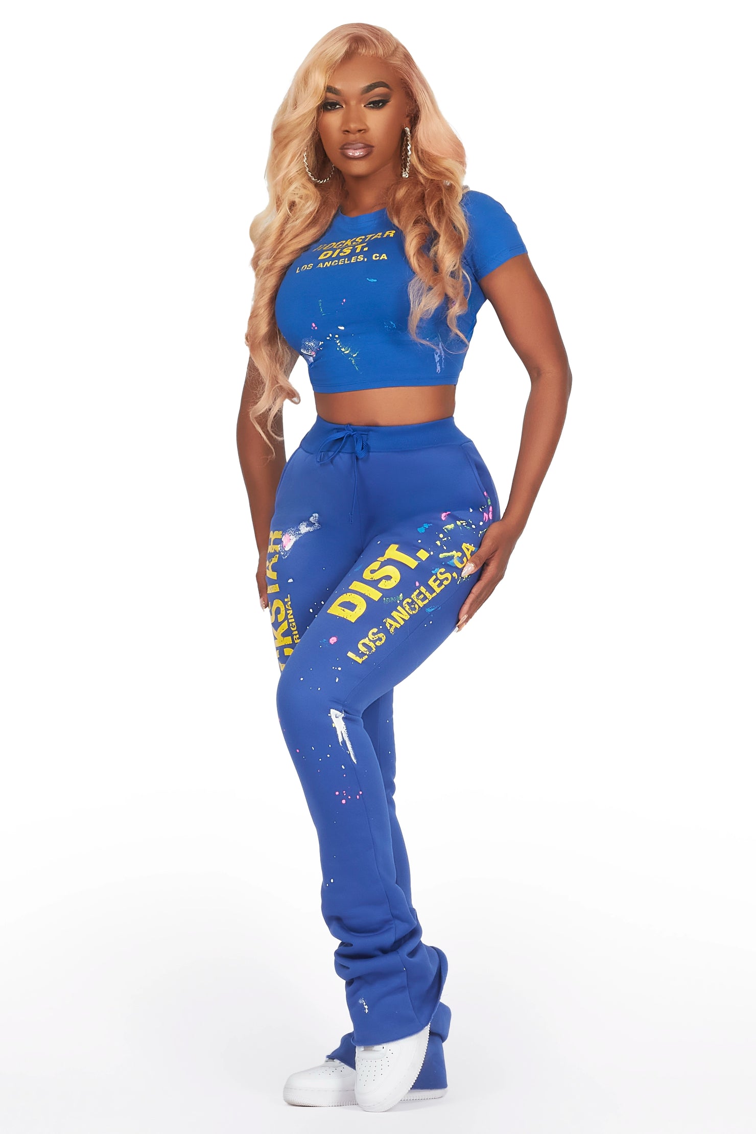 Tiyane Royal Blue T-Shirt Super Stacked Trackset