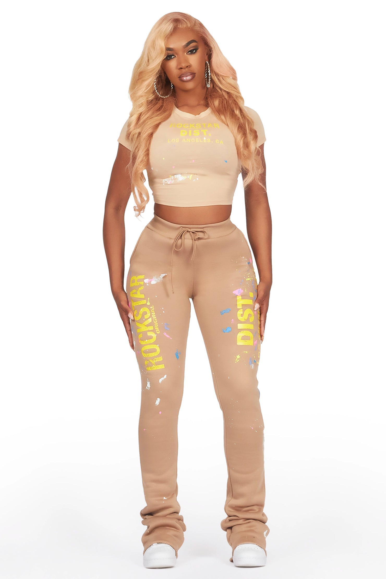 Tiyane Tan T-Shirt Super Stacked Trackset