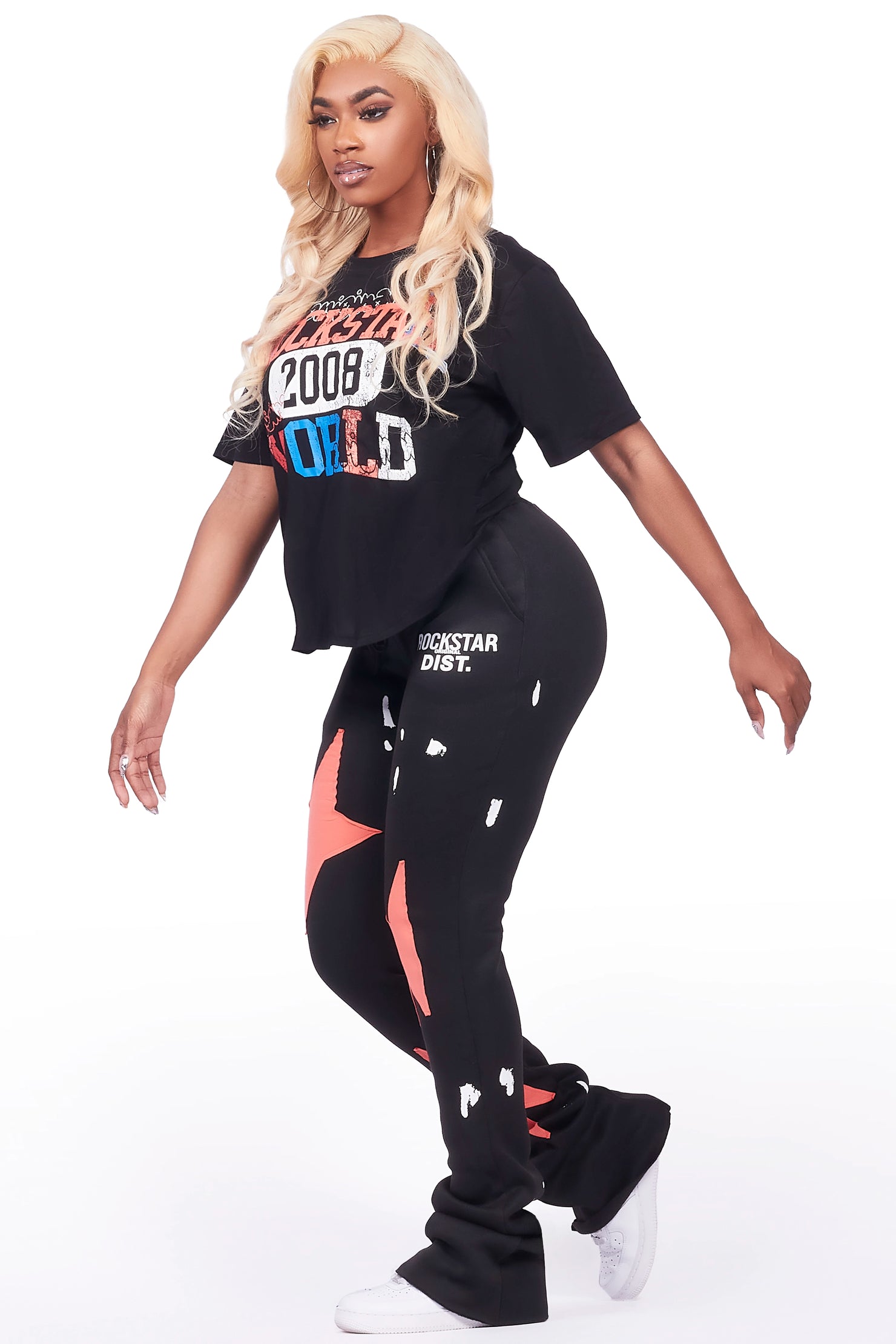 Aliyah Black T-Shirt Trackset