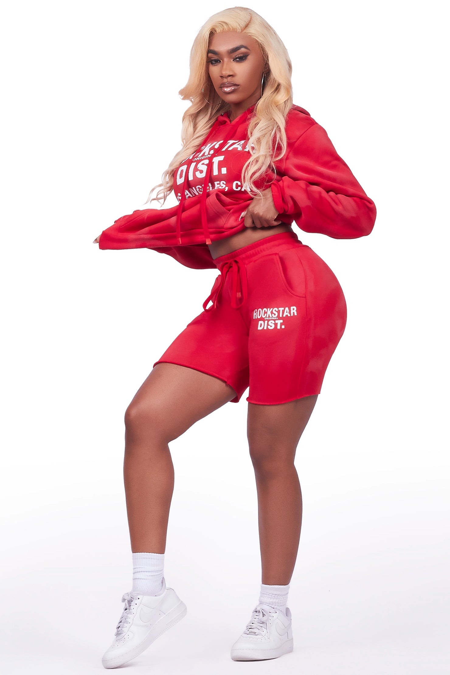 Zebina Red Short Set