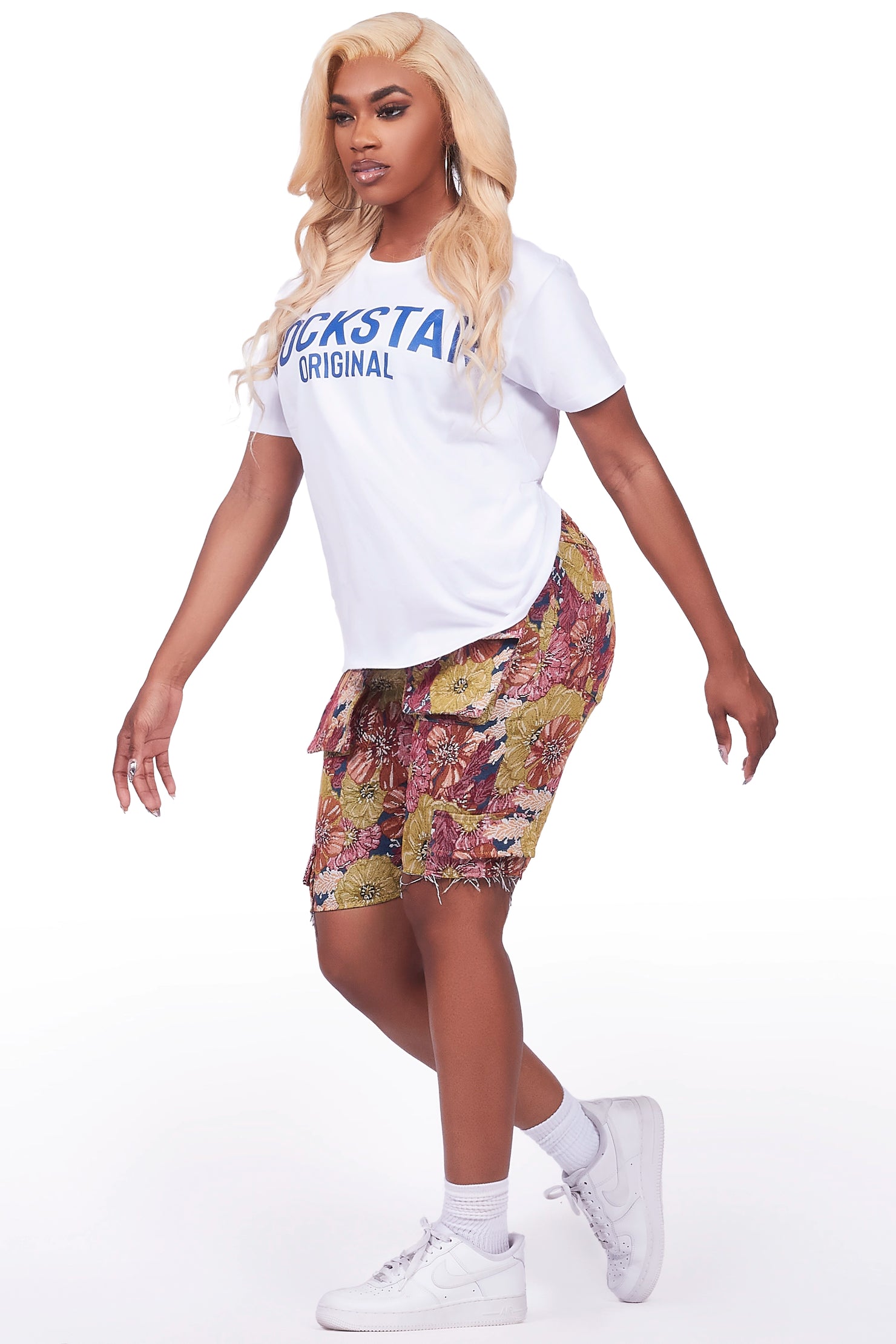 Sherita White/Multi T-Shirt Short Set