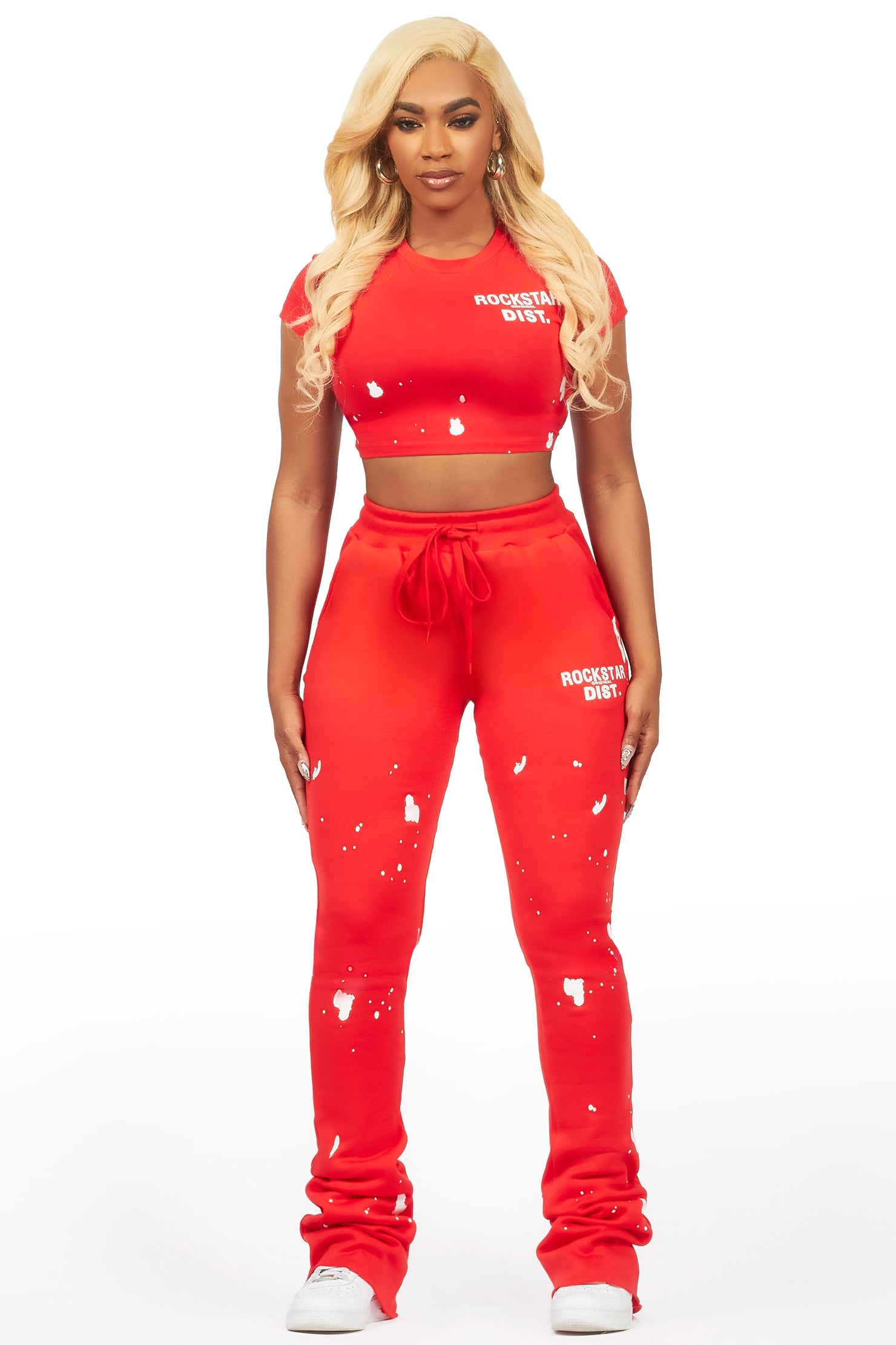 Kristina Red T-Shirt Super Stacked Trackset