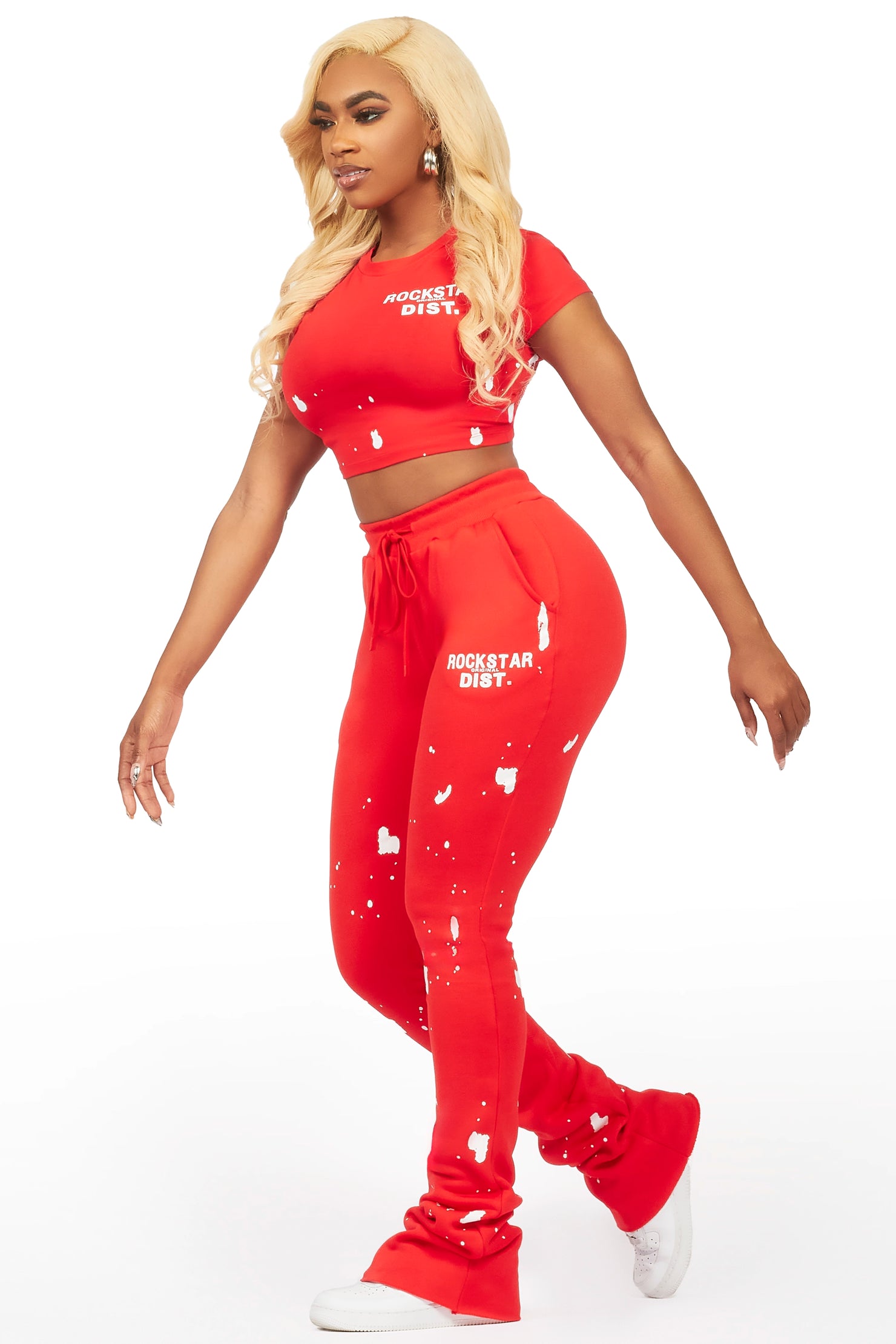 Kristina Red T-Shirt Super Stacked Trackset