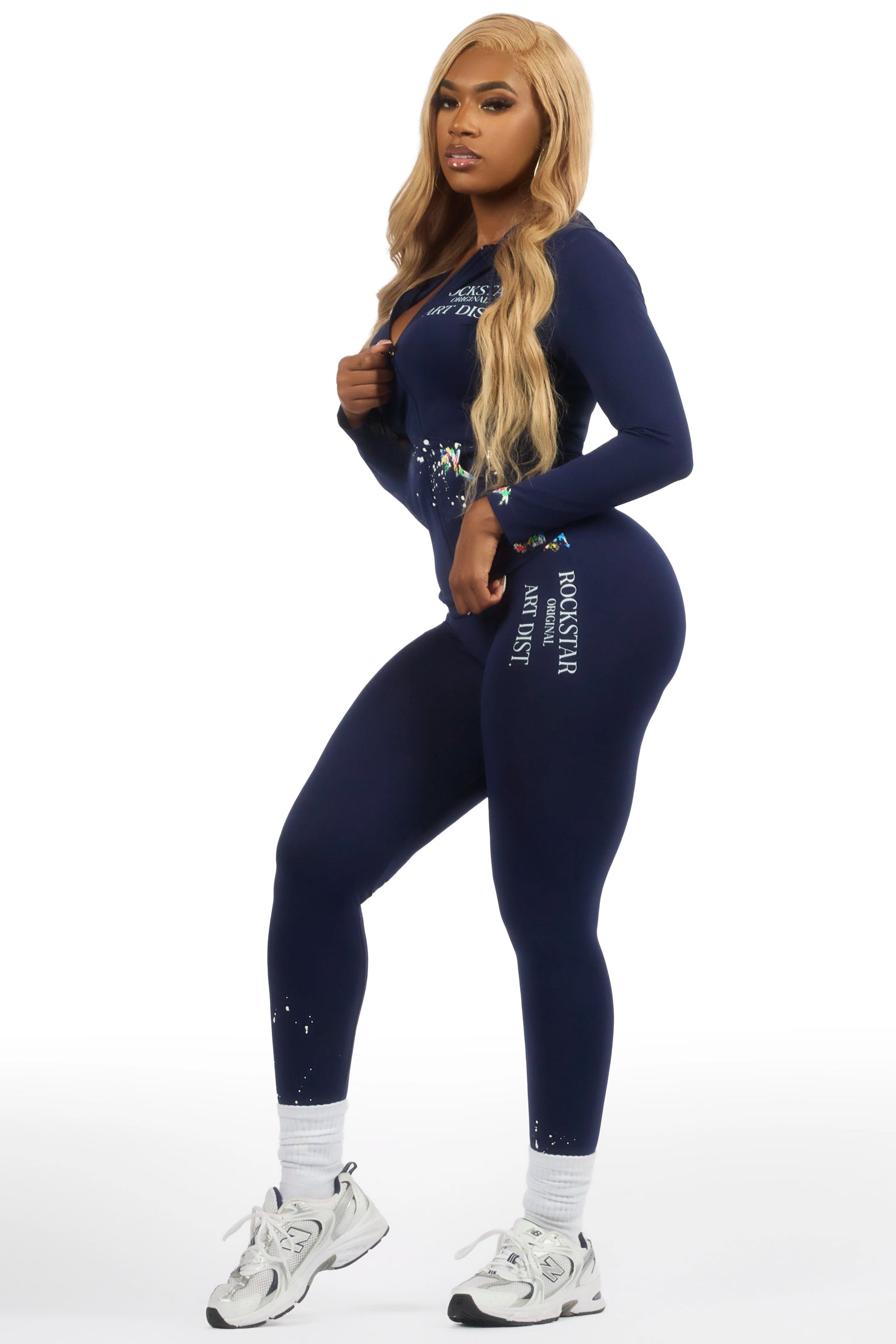 Kelci Navy Painted Active Set