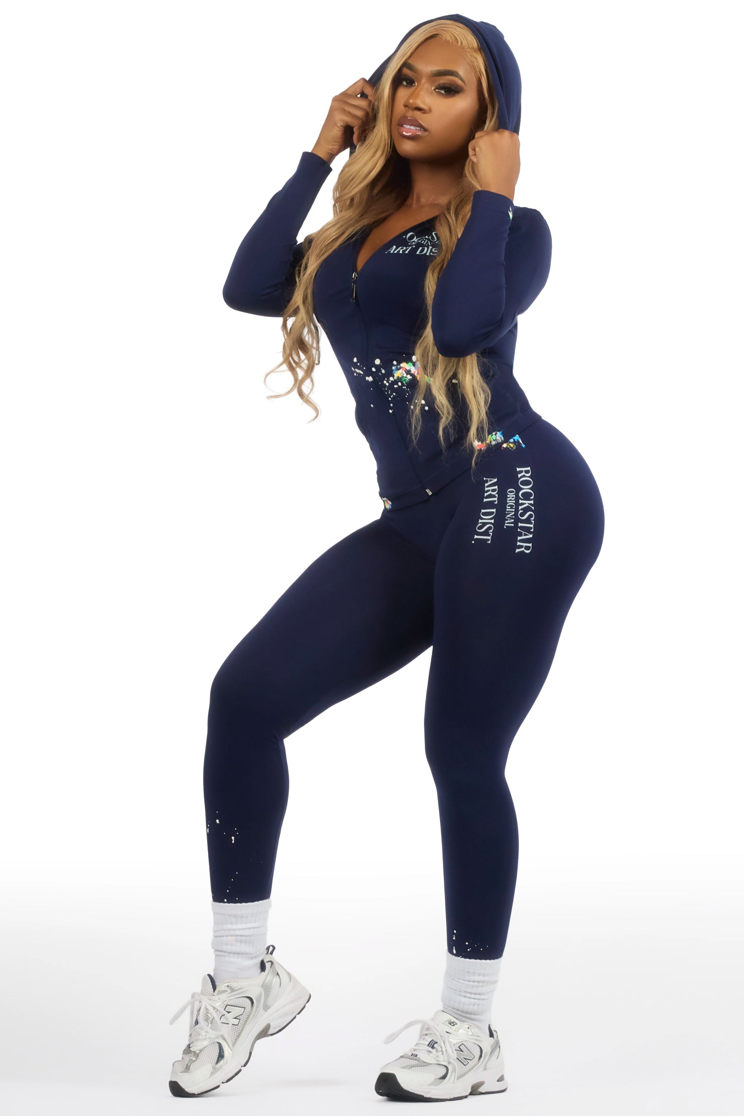 Kelci Navy Painted Active Set