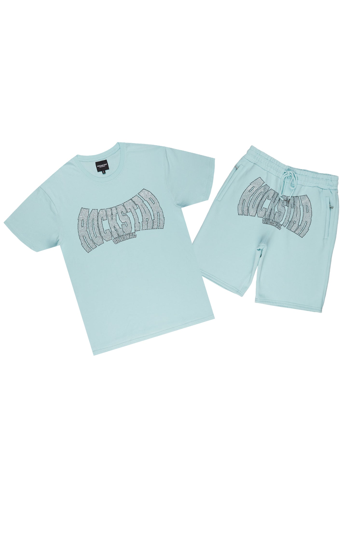 Abbott Aqua Graphic T-Shirt Short Set
