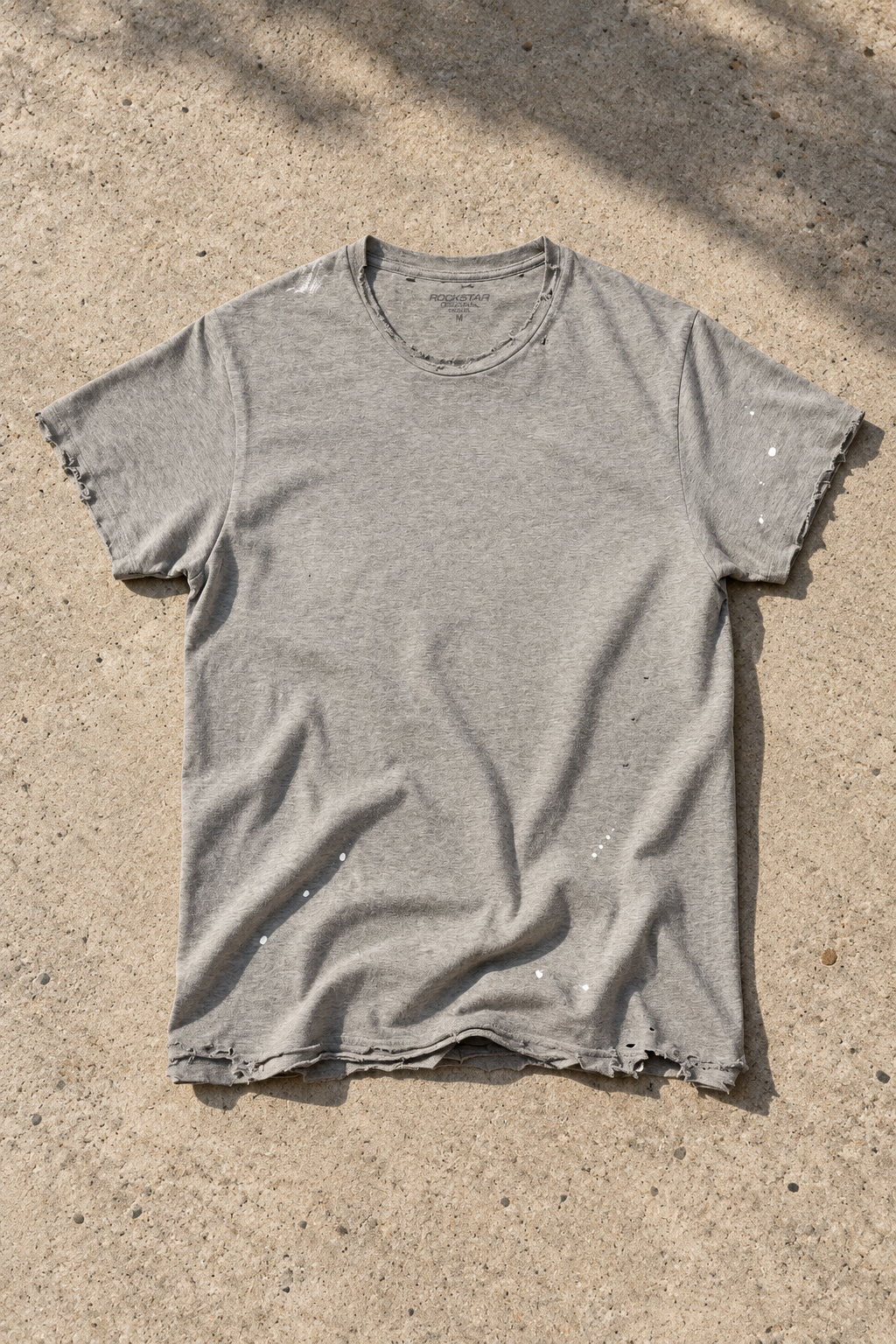 Abee Heather Grey Distressed T-Shirt