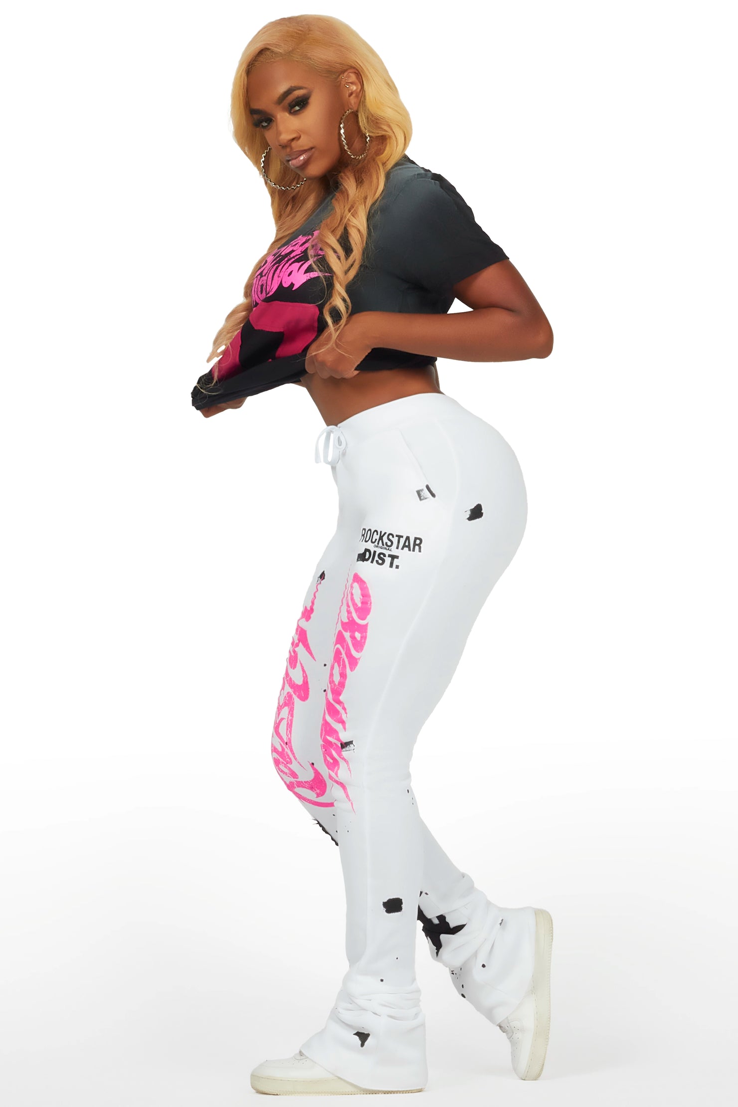 Tayonna Black/White T-Shirt Trackset