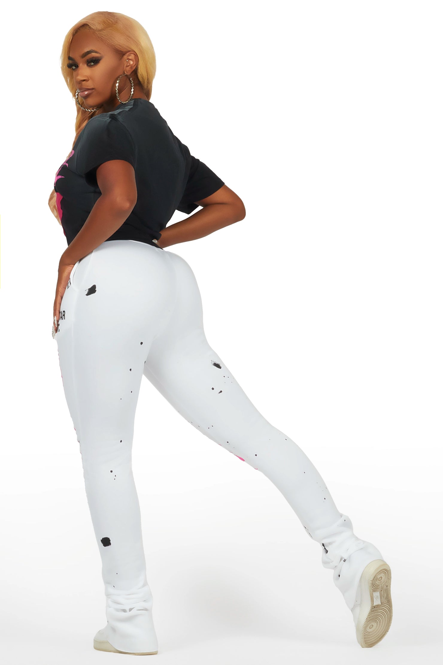 Tayonna Black/White T-Shirt Trackset