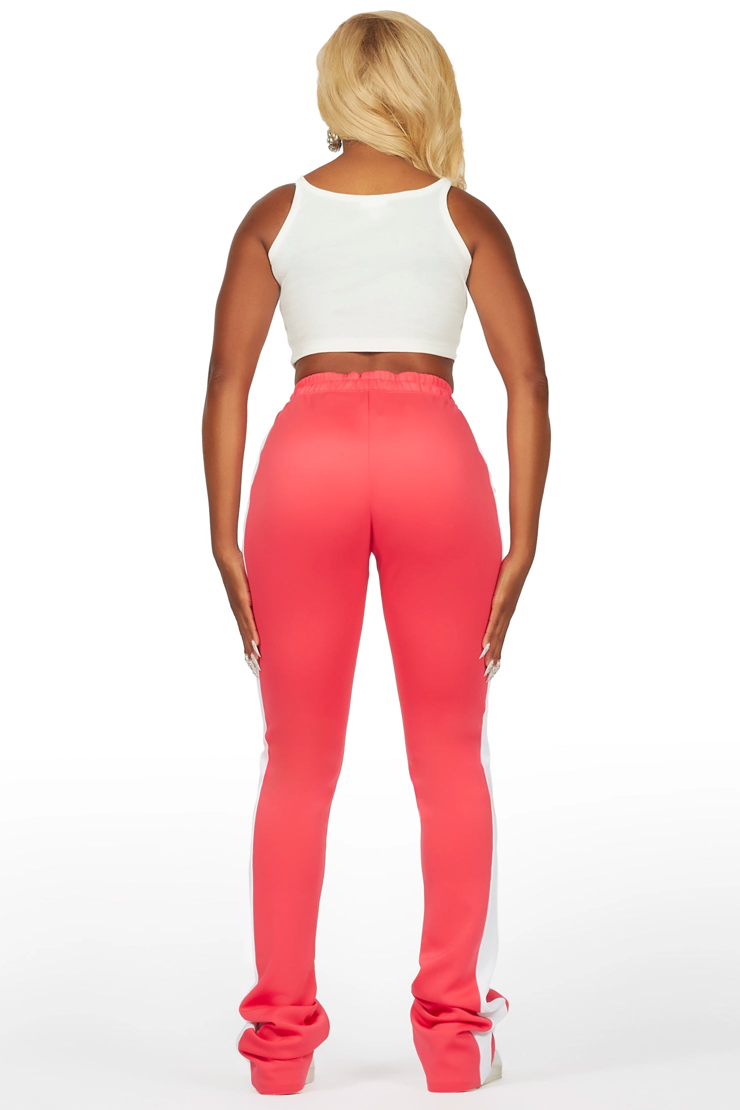 Savannah Hot Pink Super Stacked Track Pant