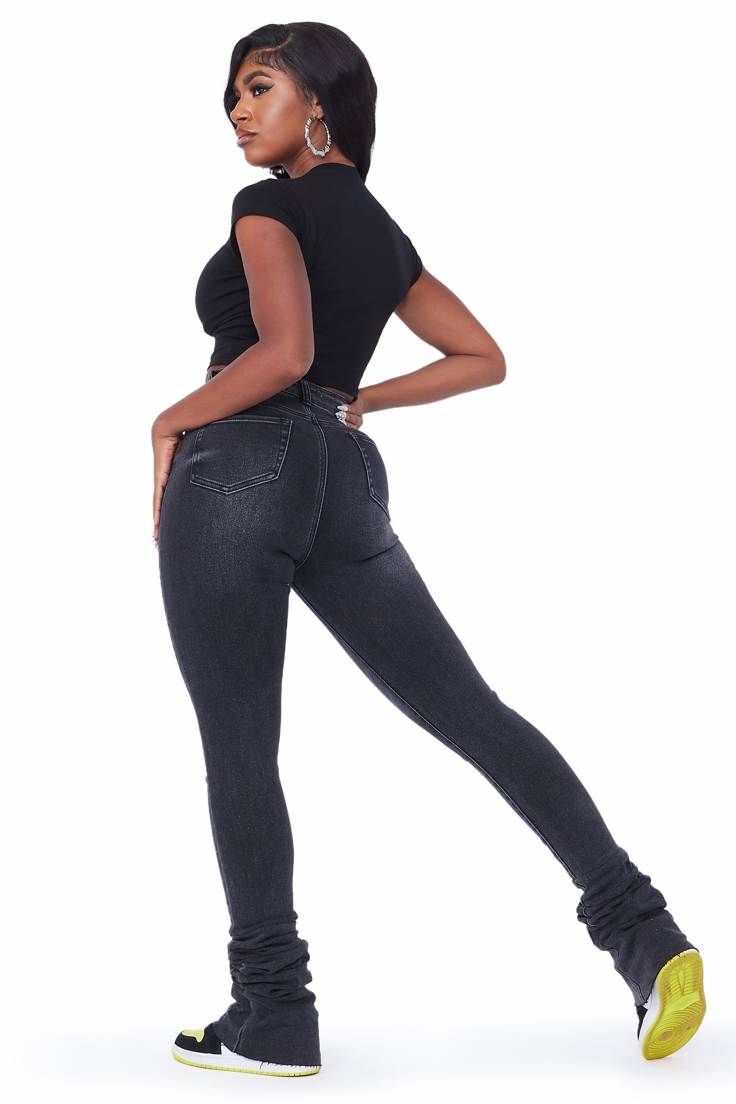 Jayleen Black Super Stacked Jean