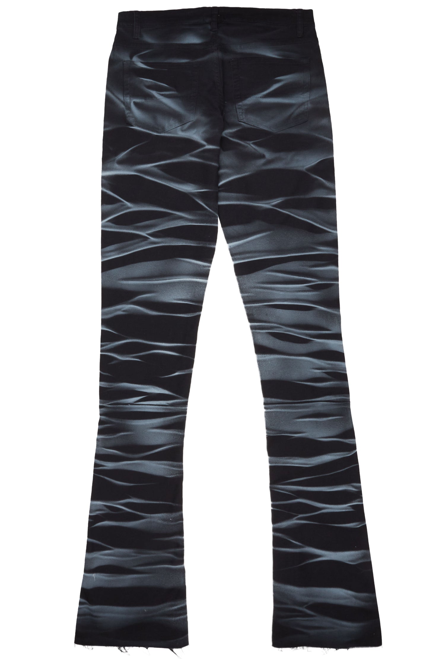 Ayden Black Super Stacked Flare Jean