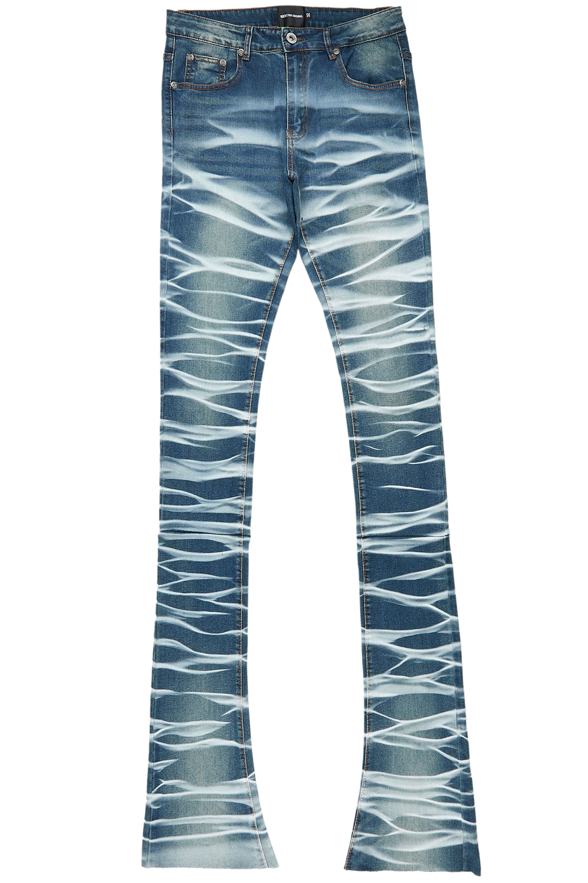 Ayden Vintage/White Super Stacked Flare Jean