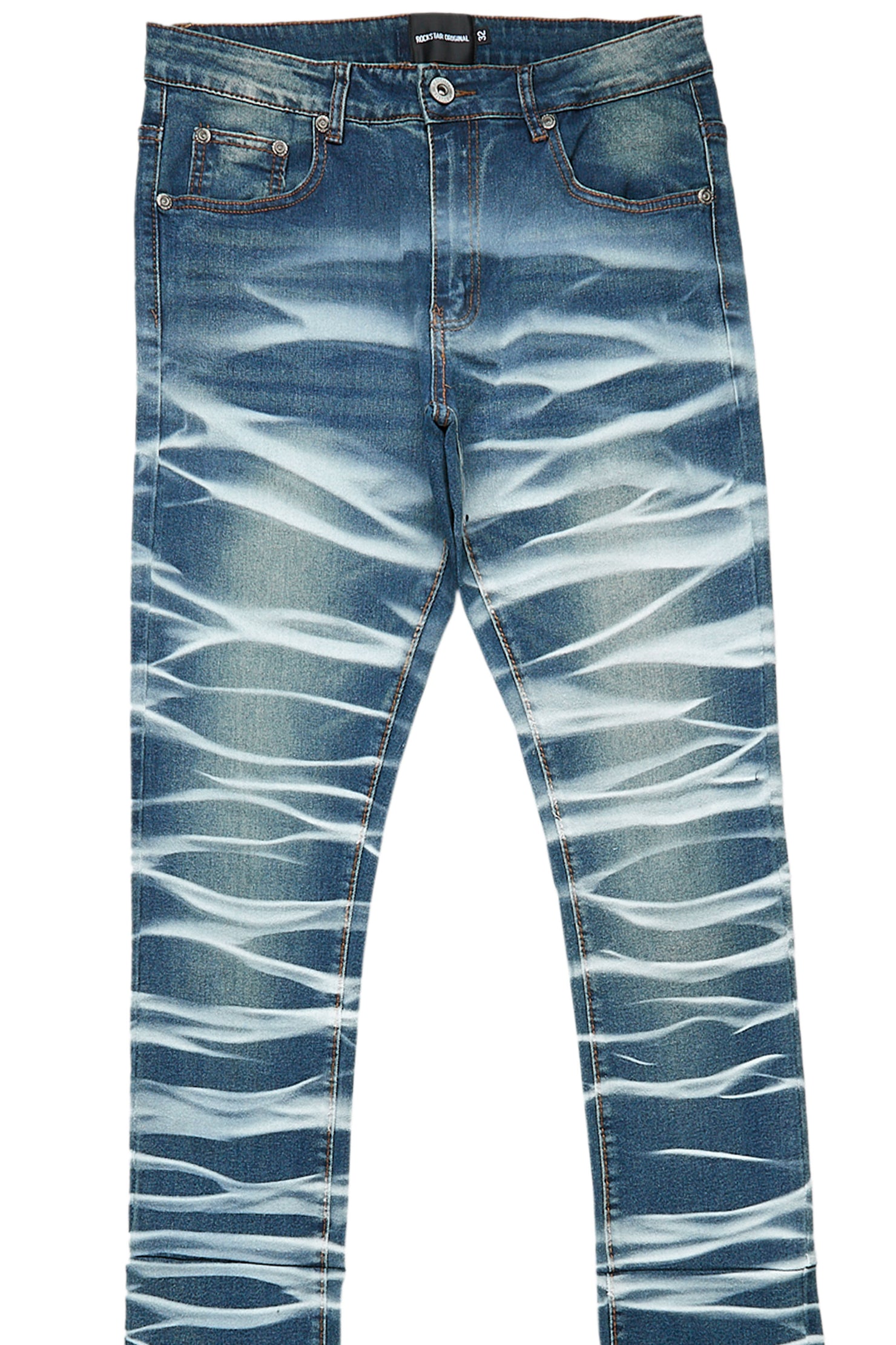 Ayden Vintage/White Super Stacked Flare Jean