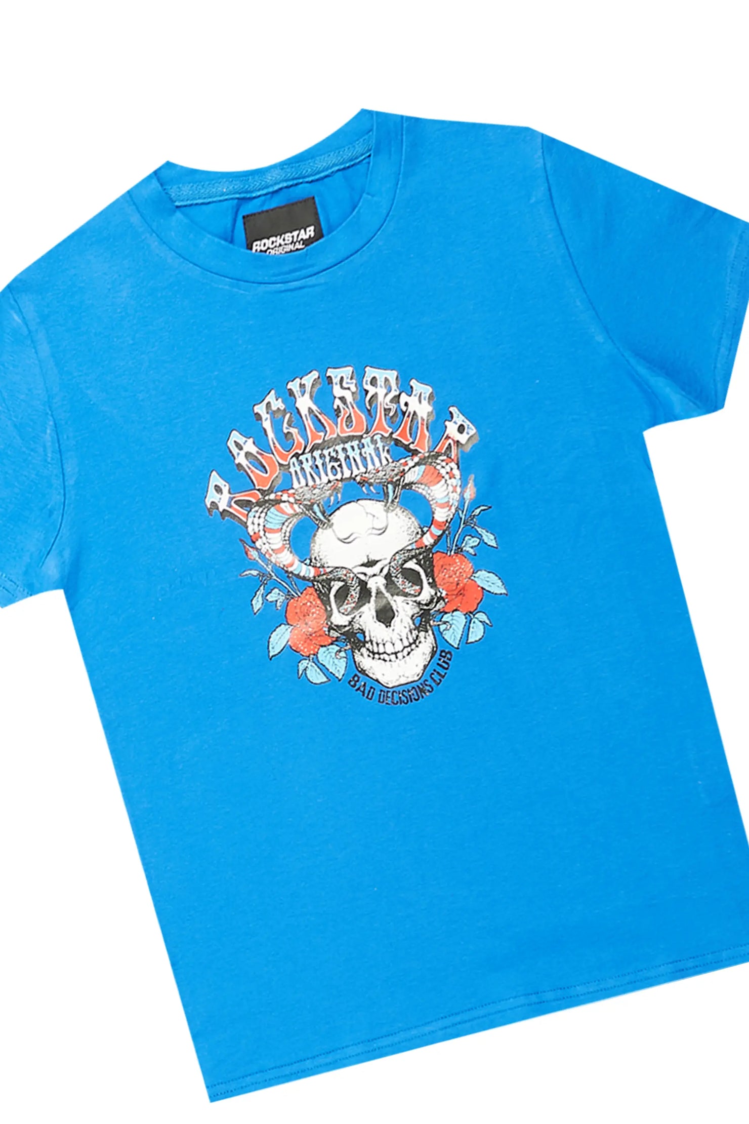 Boys Walter Royal T-Shirt/Super Stacked Flare Jean Set