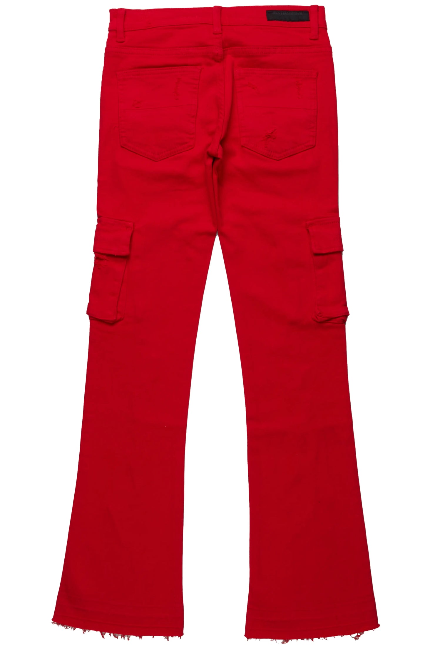 Zaire Red Cargo Super Stacked Flare Jean– Rockstar Original
