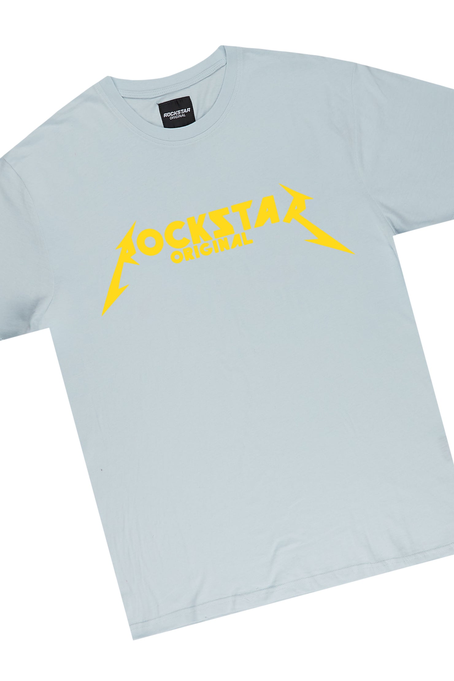 Buck Short Set-Baby Blue/Yellow