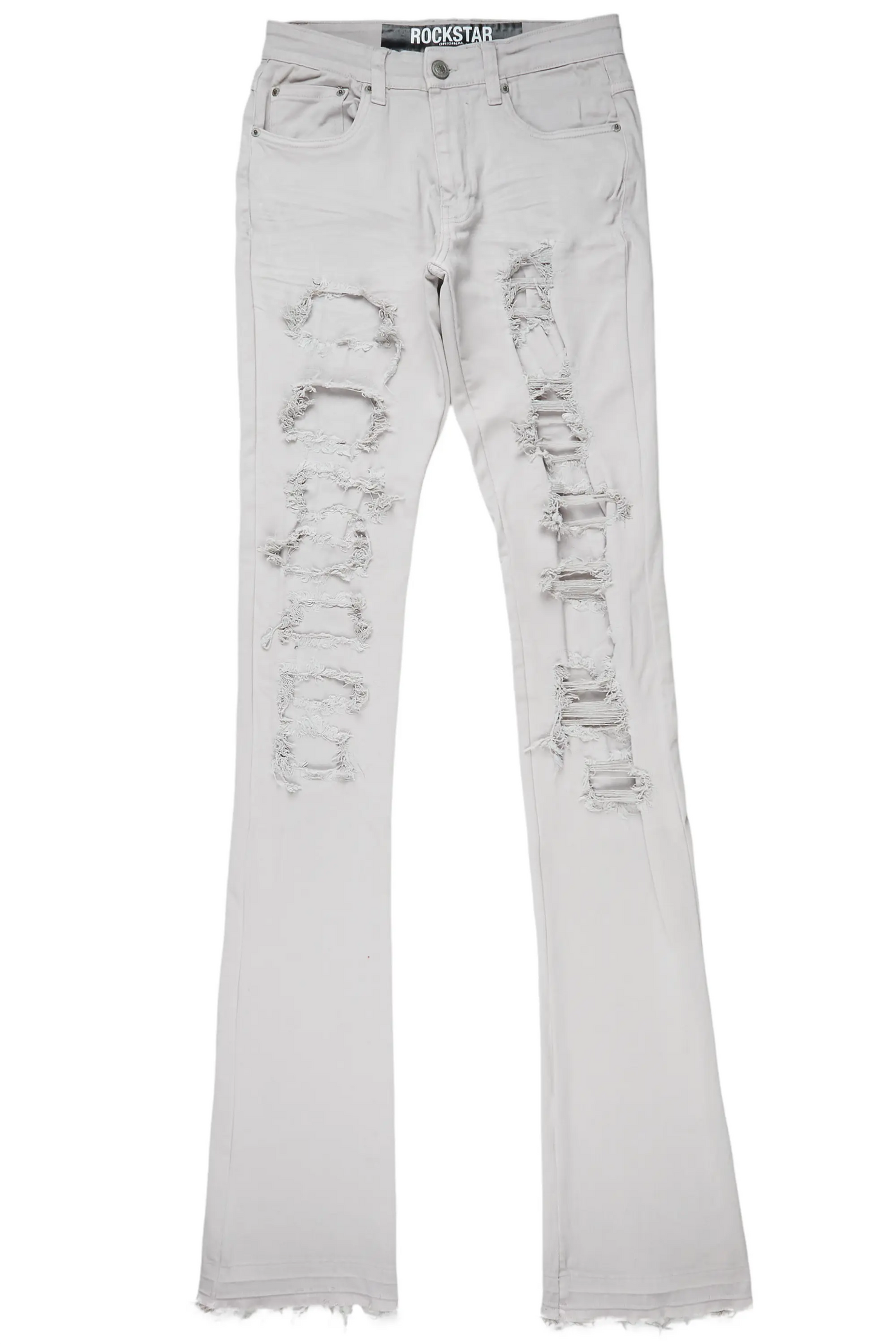 Badal Grey Super Stacked Flare Jean