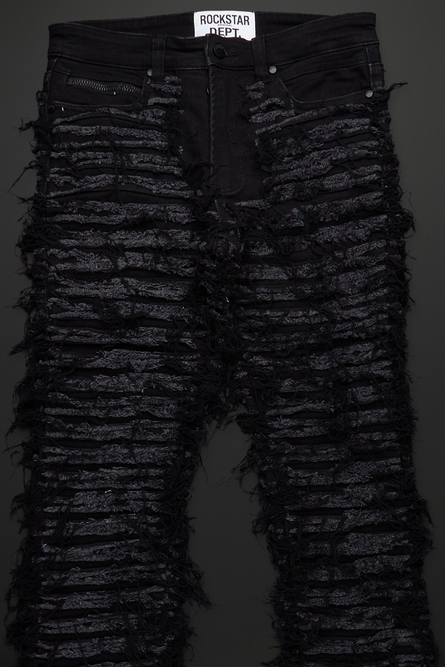 Baelor Jet Black Stacked Flare Jean