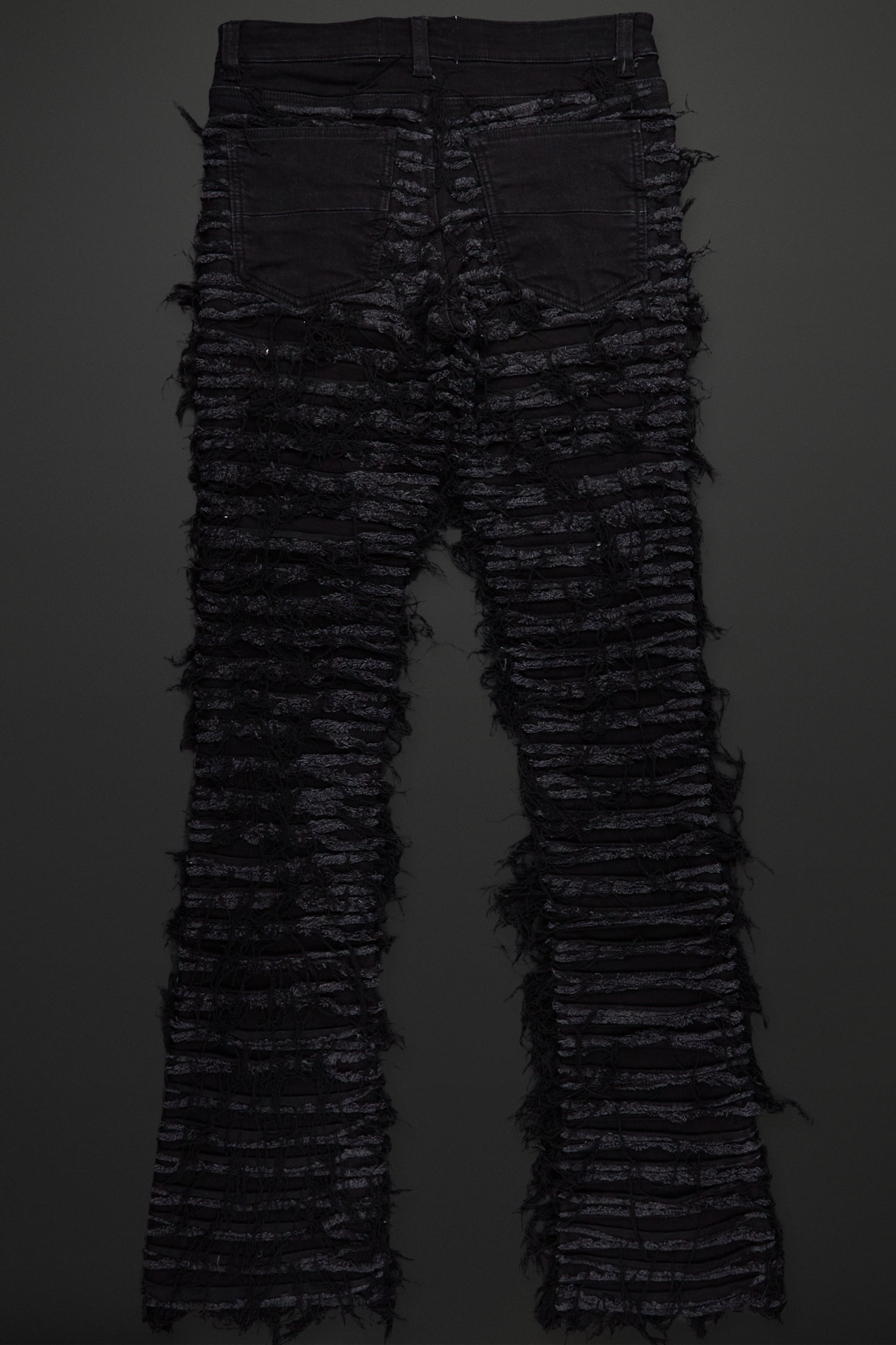 Baelor Jet Black Stacked Flare Jean