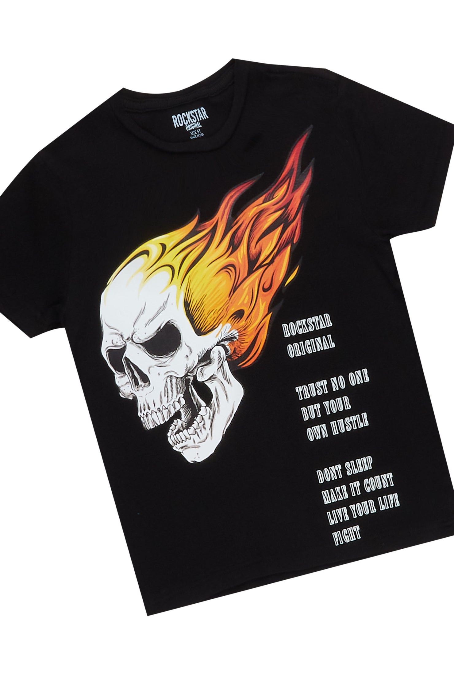 Boys Ray Black T-Shirt/Denim Short Set