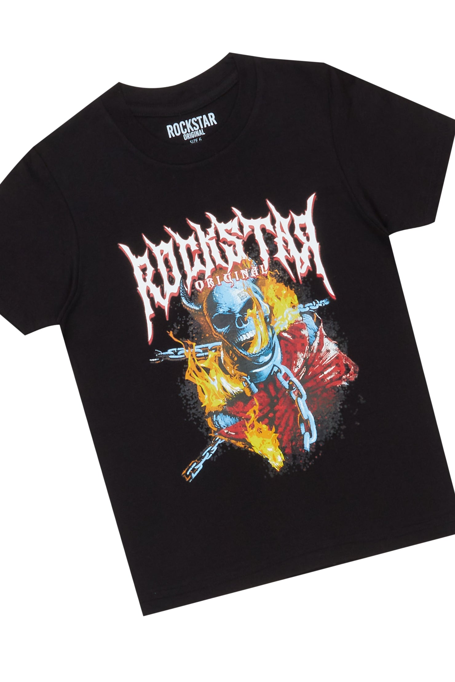 Boys Reid Black T-Shirt/Short Set