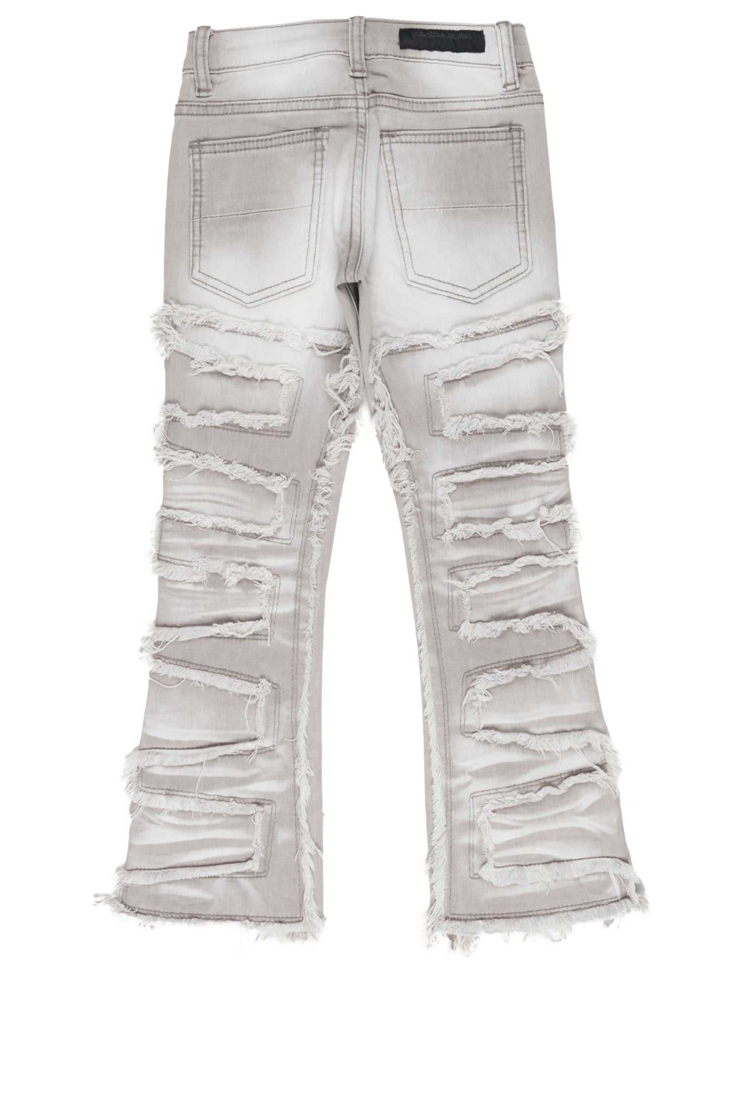 Boys Shake Grey Stacked Flare Jean