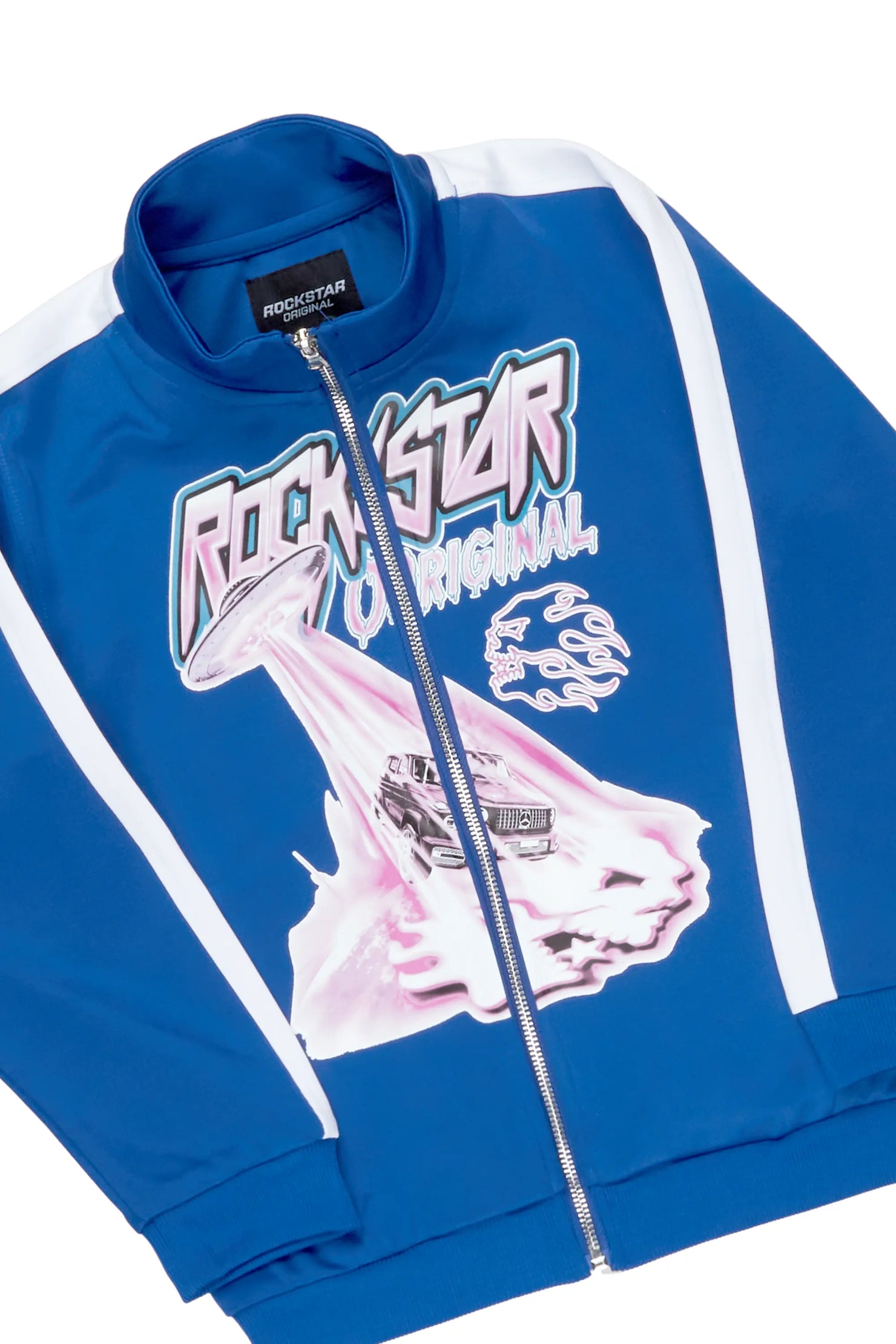 Girls Darbie Royal Blue Tricot Stacked Flared Track Set