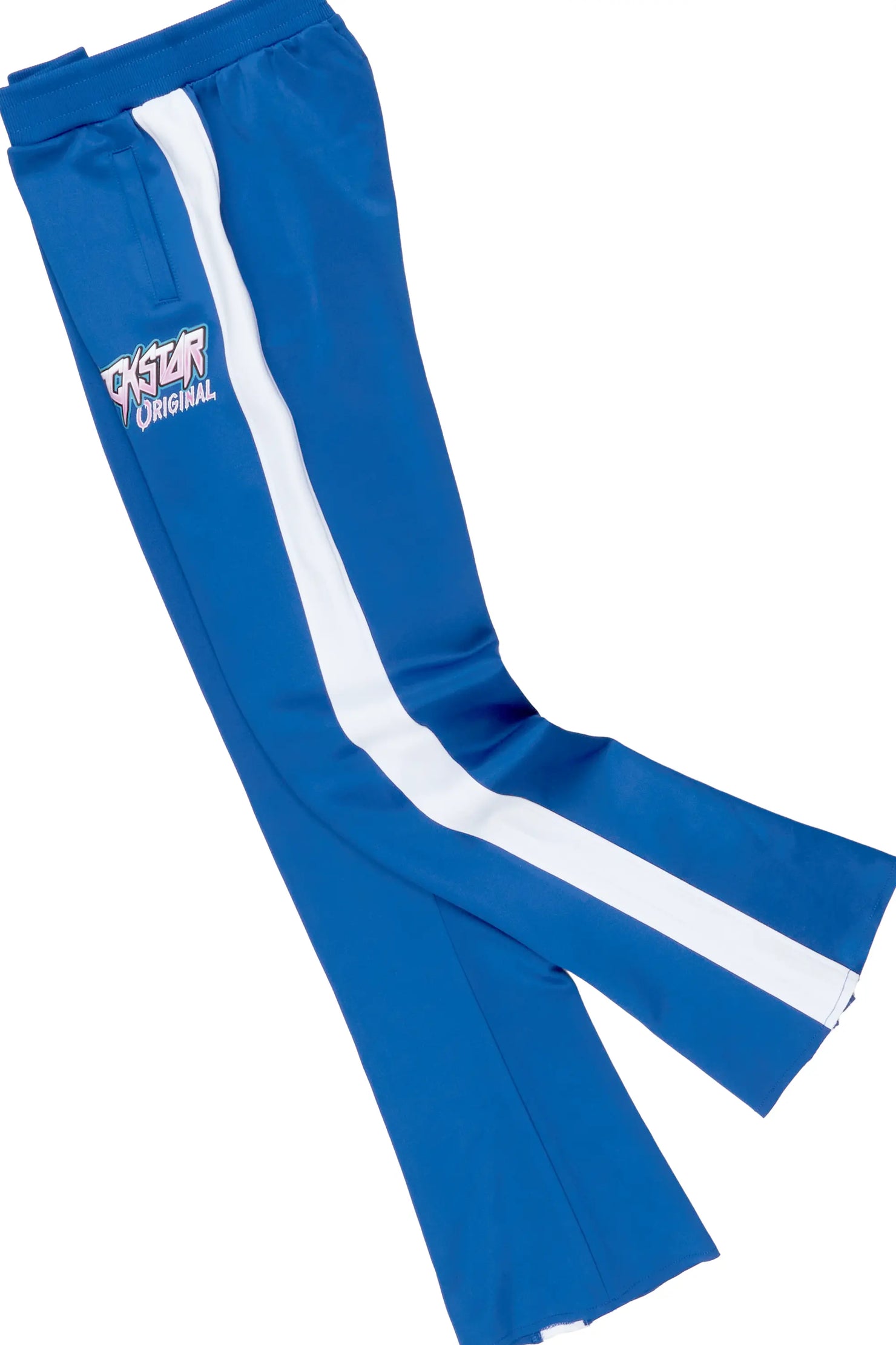 Girls Darbie Royal Blue Tricot Stacked Flared Track Set