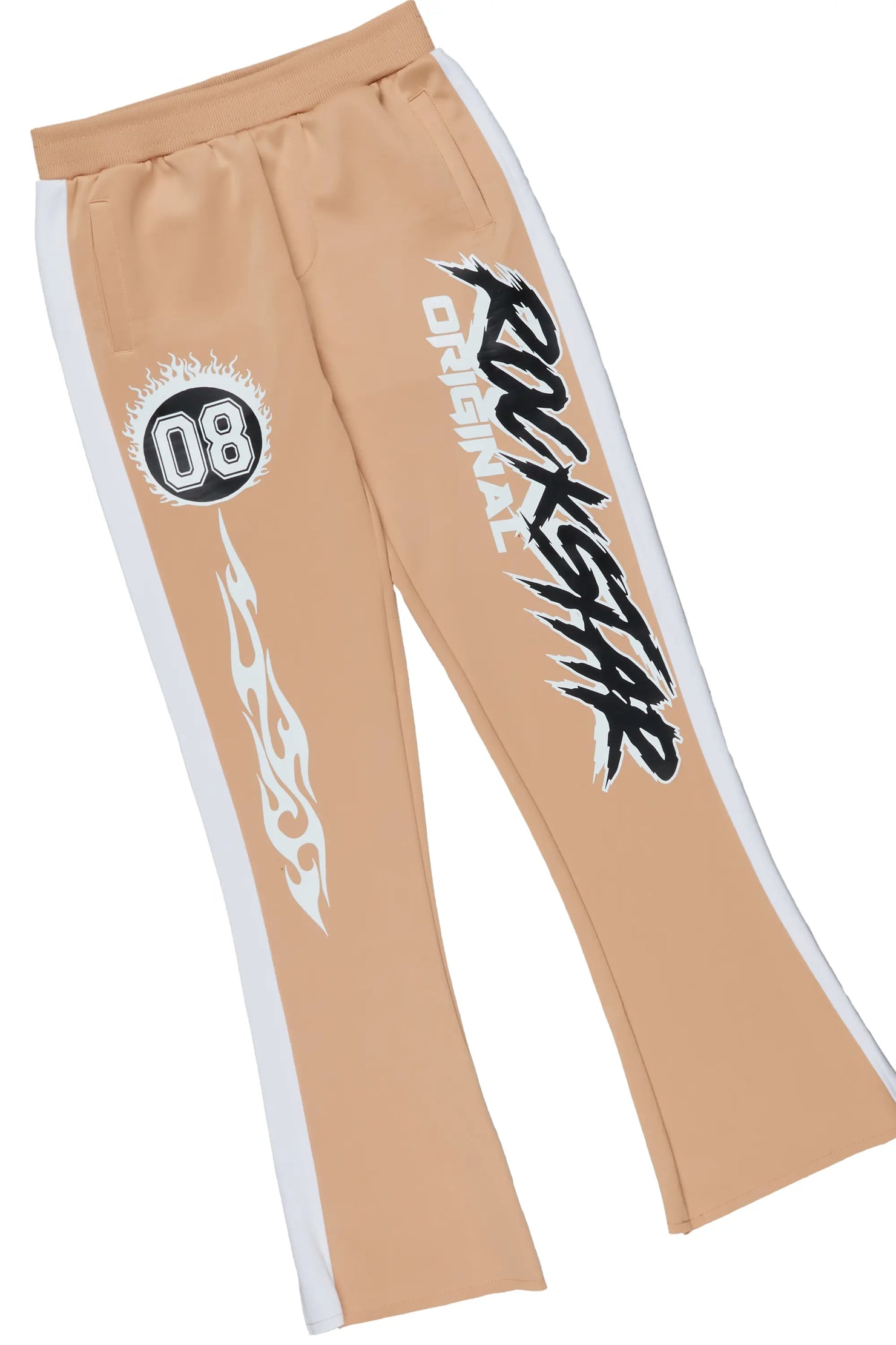 Girls Dravee Beige Tricot Stacked Flare Track Set