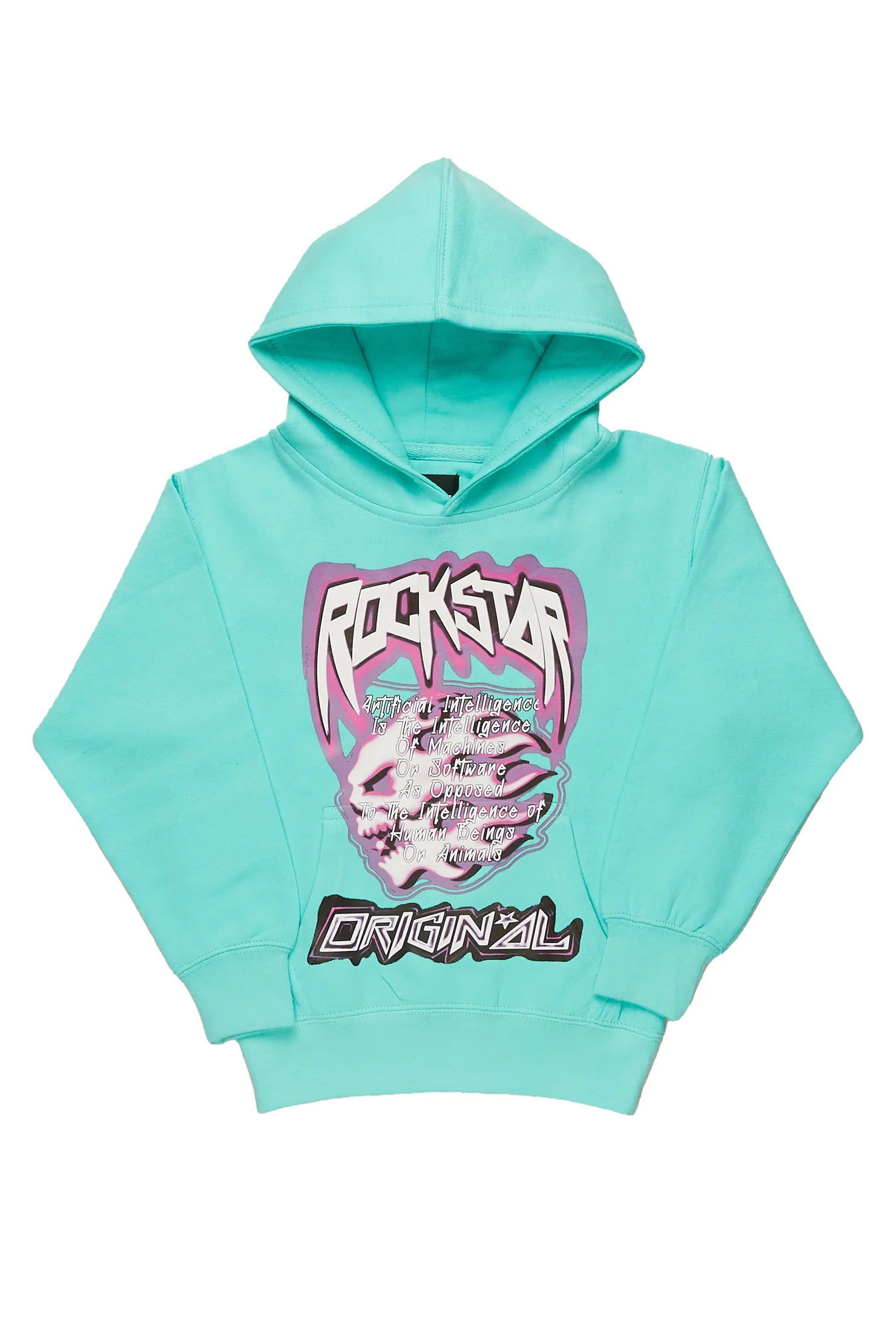 Boys Grant Mint Graphic Hoodie