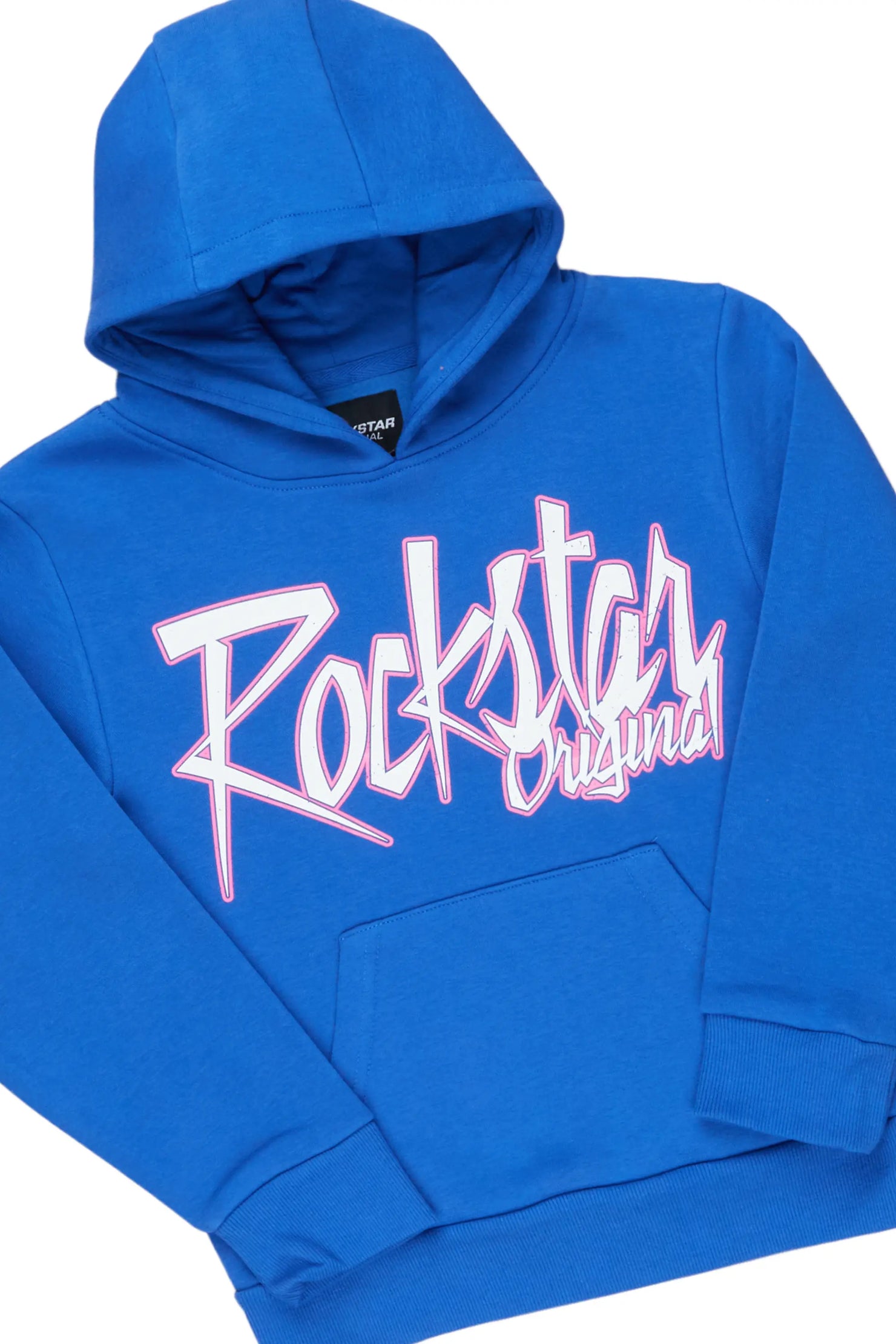 Boys Kalibre Royal Blue Hoodie Stacked Flare Track Set