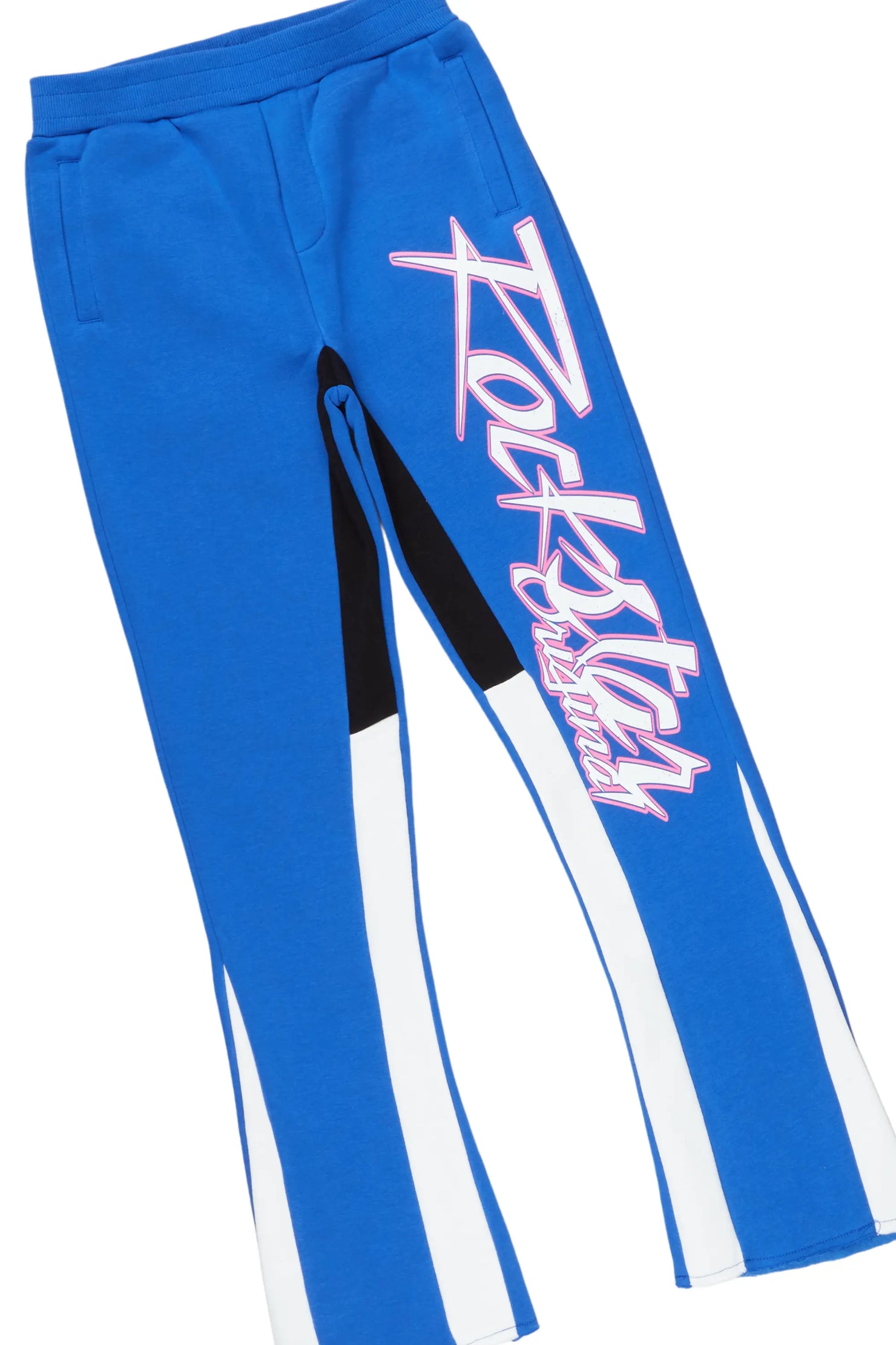 Boys Kalibre Royal Blue Hoodie Stacked Flare Track Set