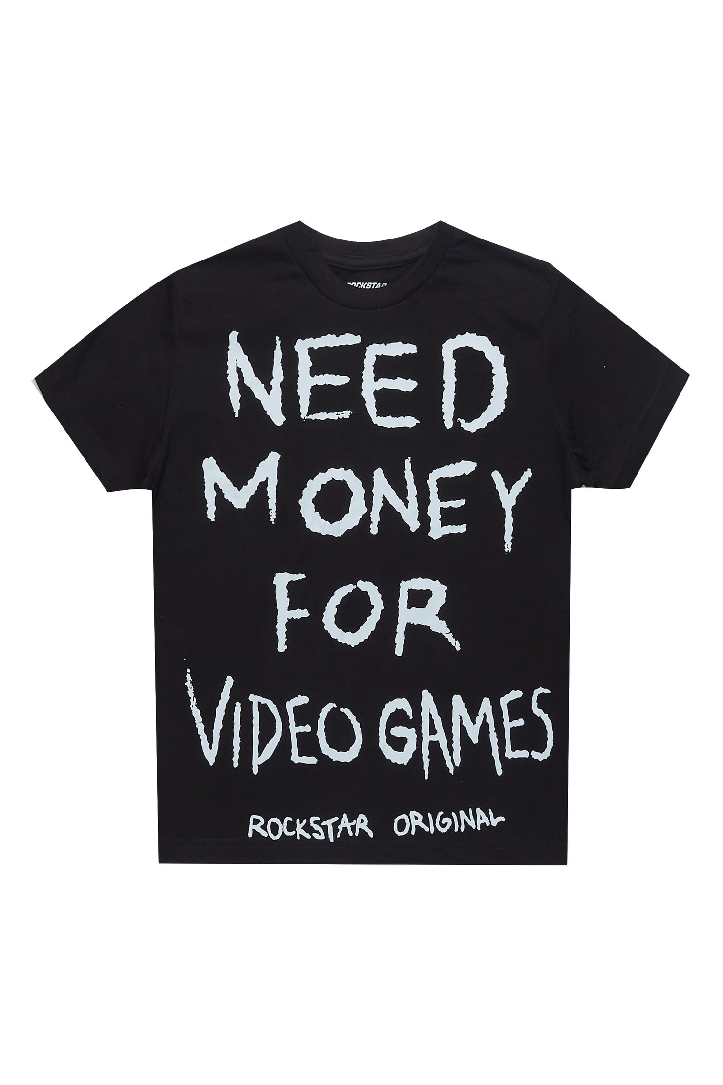Boys M4 Video Games Black/White Graphic T-Shirt