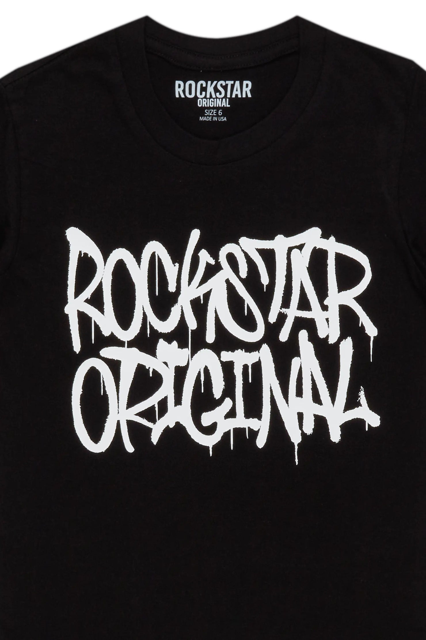 Boys Nytron Black Graphic T-Shirt