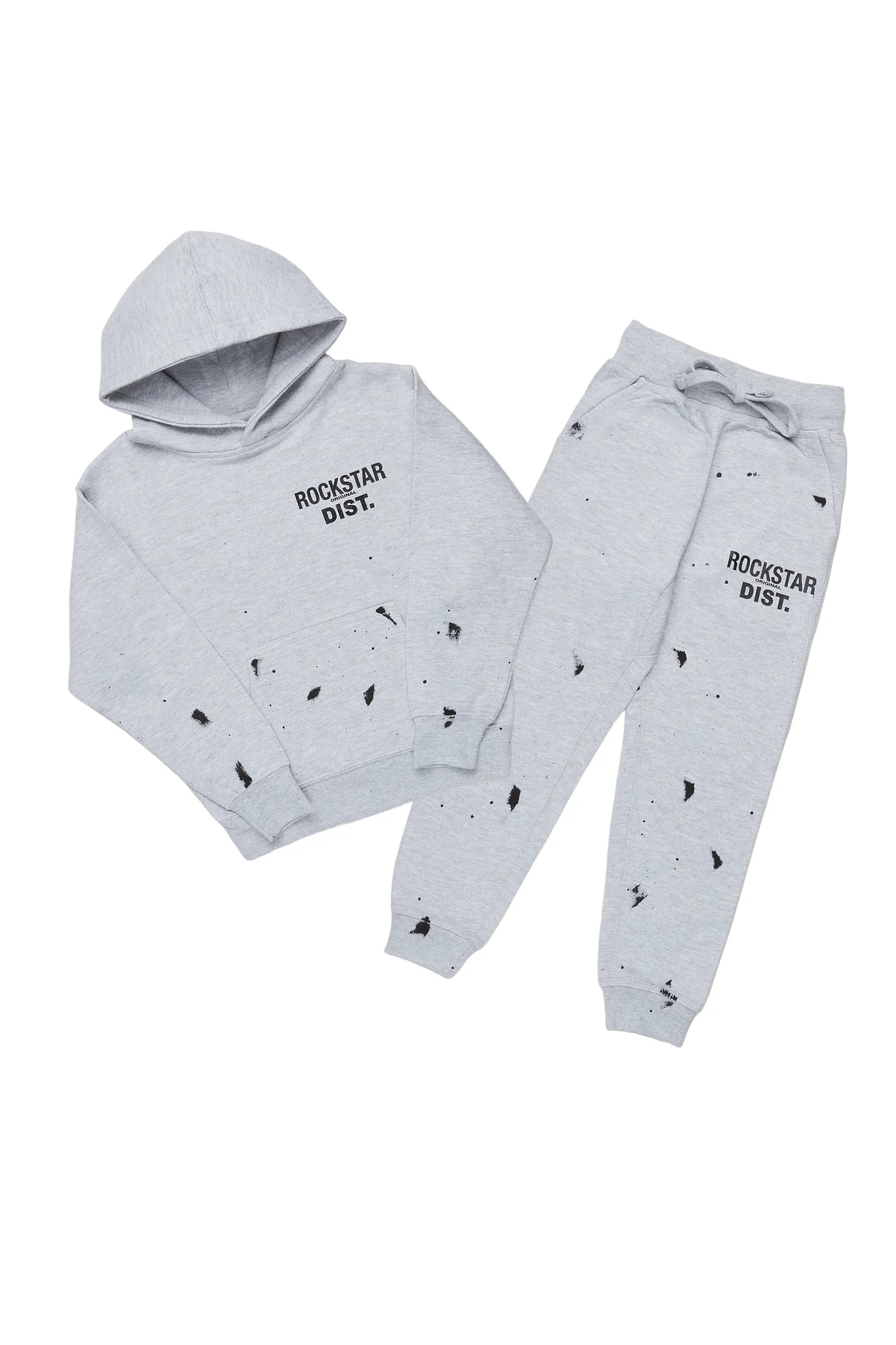 Boys Raffer Heather Grey Hoodie Track Set