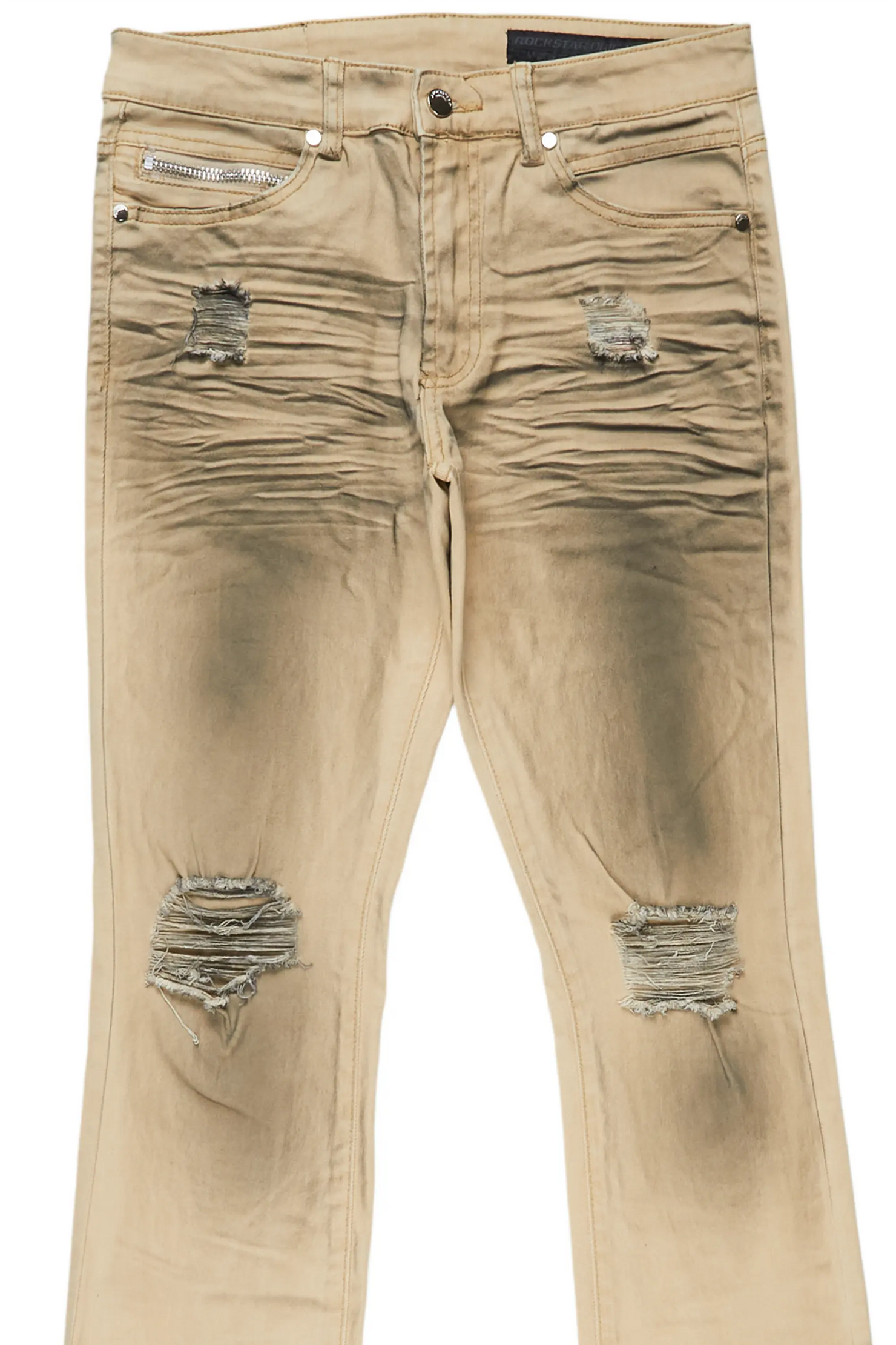 Bree Khaki/Black Stacked Flare Jean