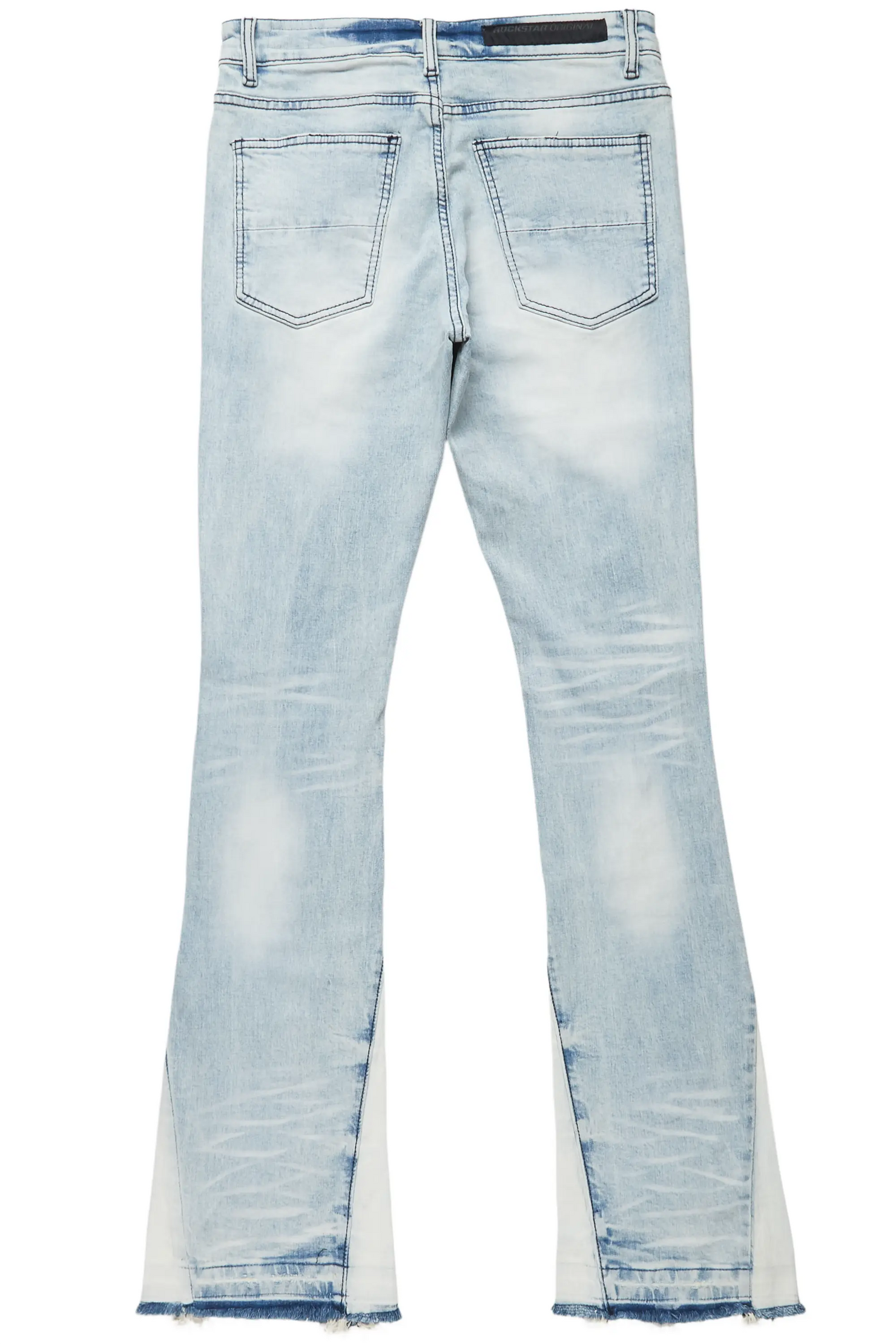 Cato Graphic Stacked Flare Jean-Blue